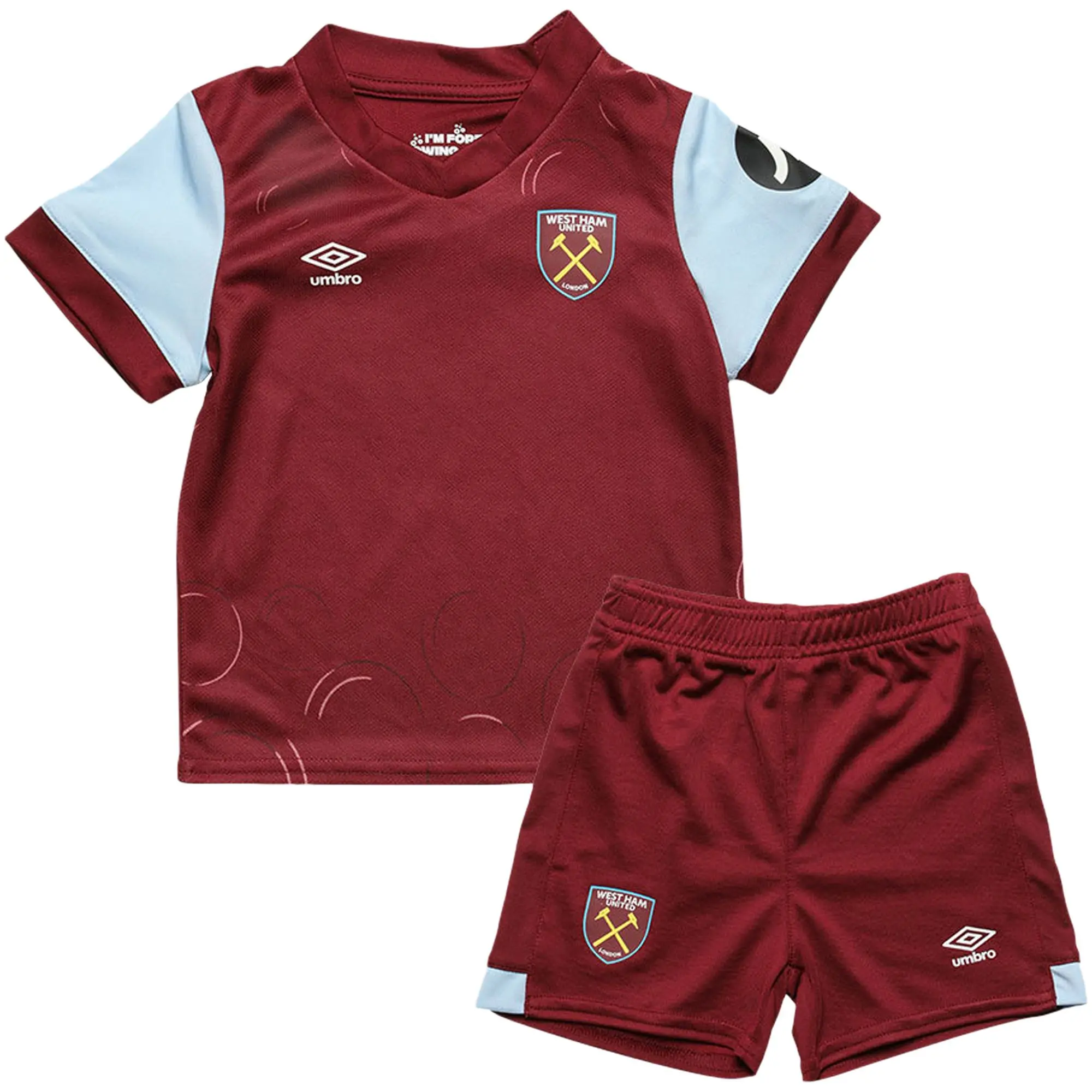 Umbro West Ham United Baby SS Home Mini Kit 2023/24