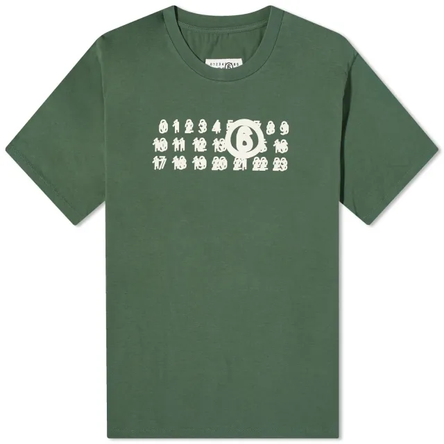 Asics MM6 Maison Margiela Men's Triple Logo T-Shirt Green | S62GD0176 ...