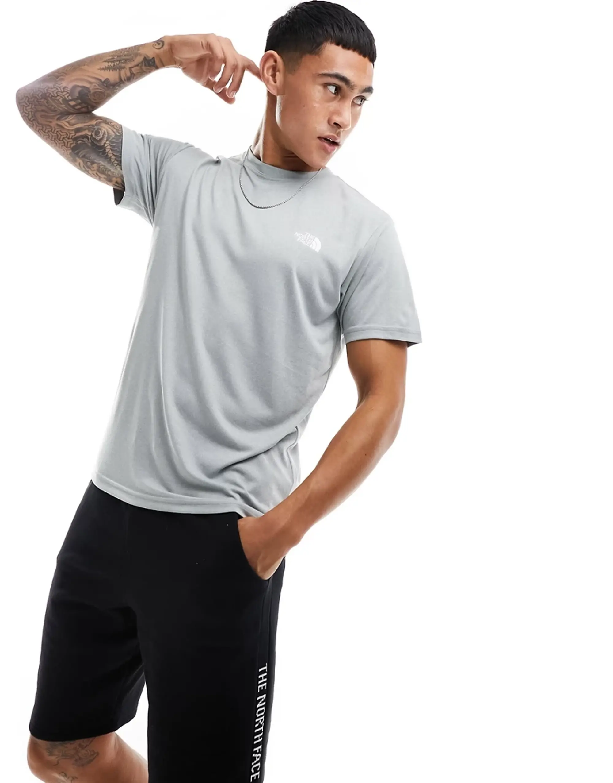 The North Face Training Reaxion Tech T-Shirt In Grey