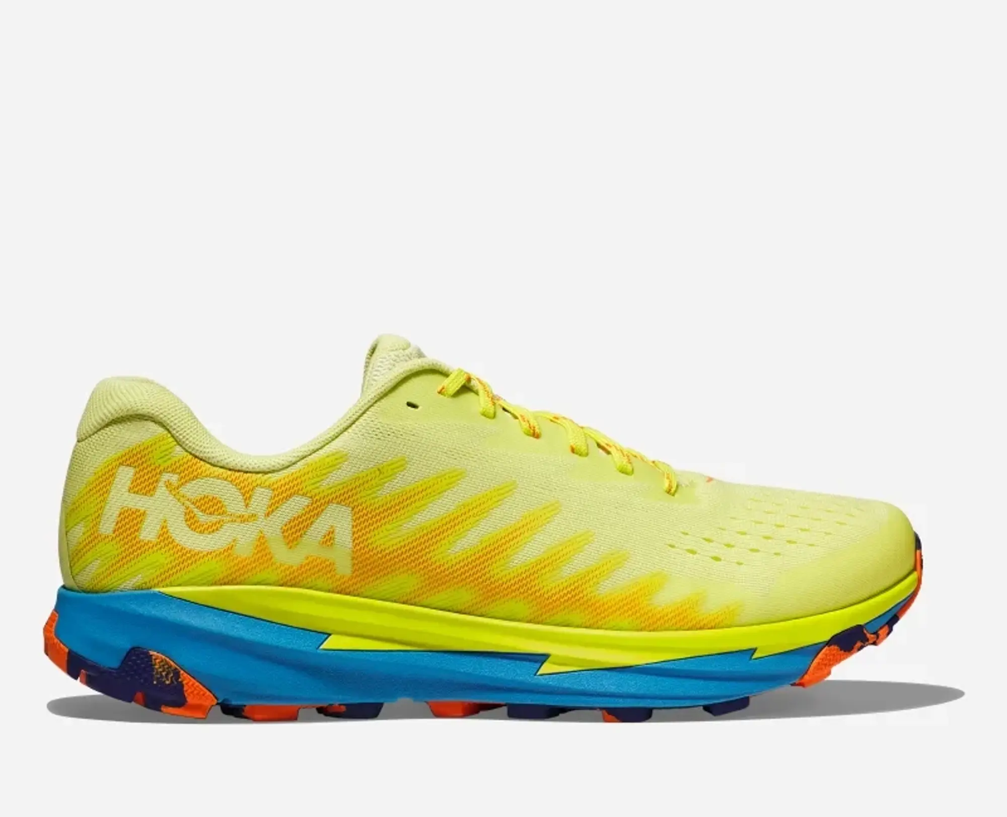 Hoka One One HOKA Men's Torrent 3 All-Terrain Running Shoes in Citrus Glow/Diva Blue