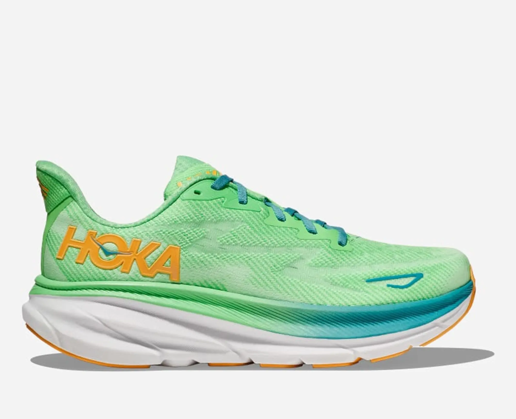 Hoka One One HOKA Men's Clifton 9 Running Shoes in Zest/Lime Glow ...