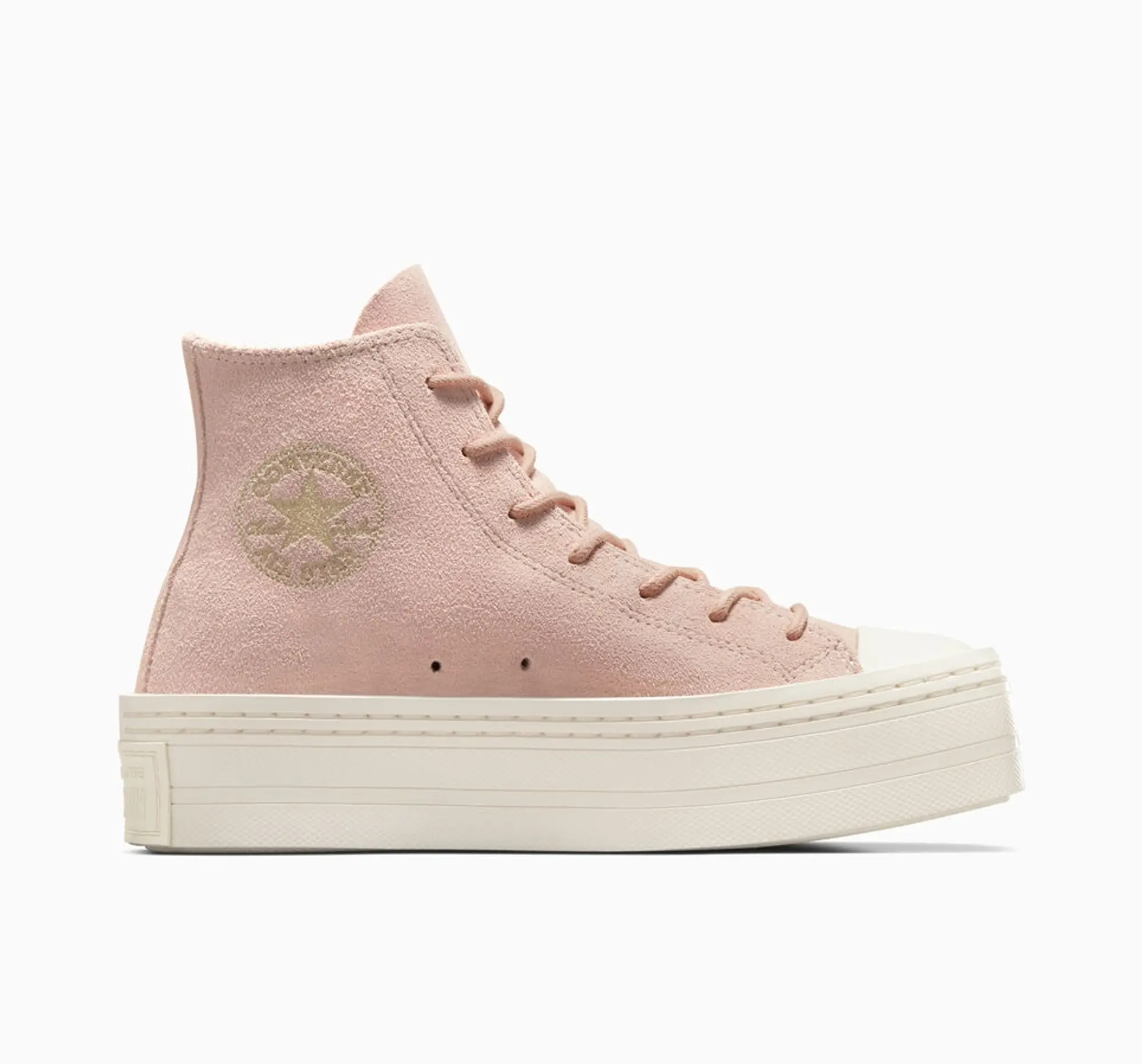 Converse all star modern lift trainers in pale pink