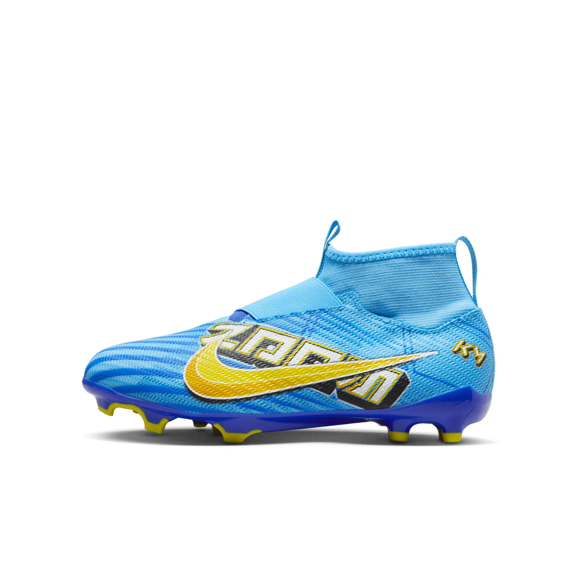 Nike Jr. Mercurial Superfly 9 Pro KM FG/MG Younger/Older Kids' Multi-Ground High-Top Football Boot - Blue