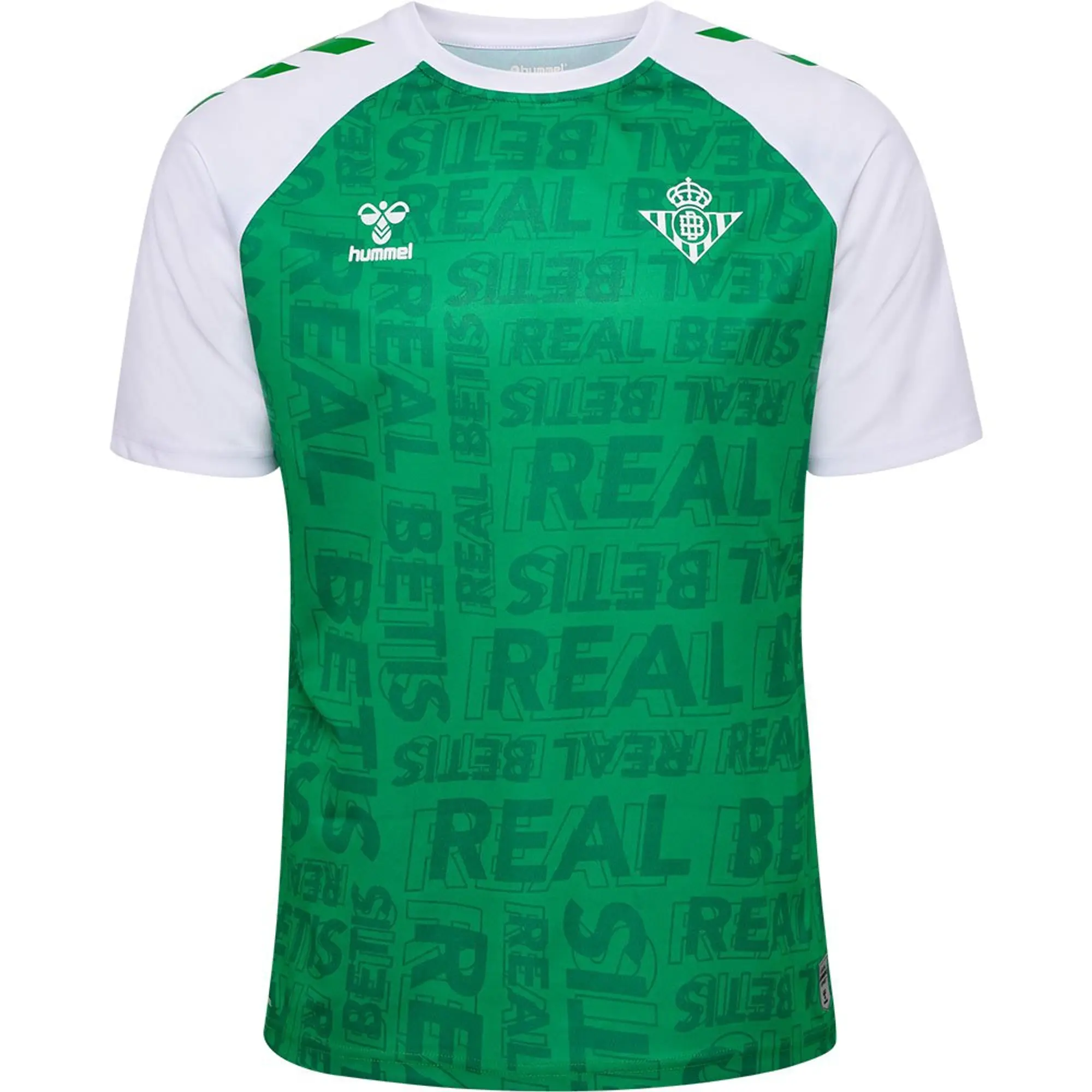 Hummel Real Betis Mens SS Pre-Match Home Shirt 2023/24