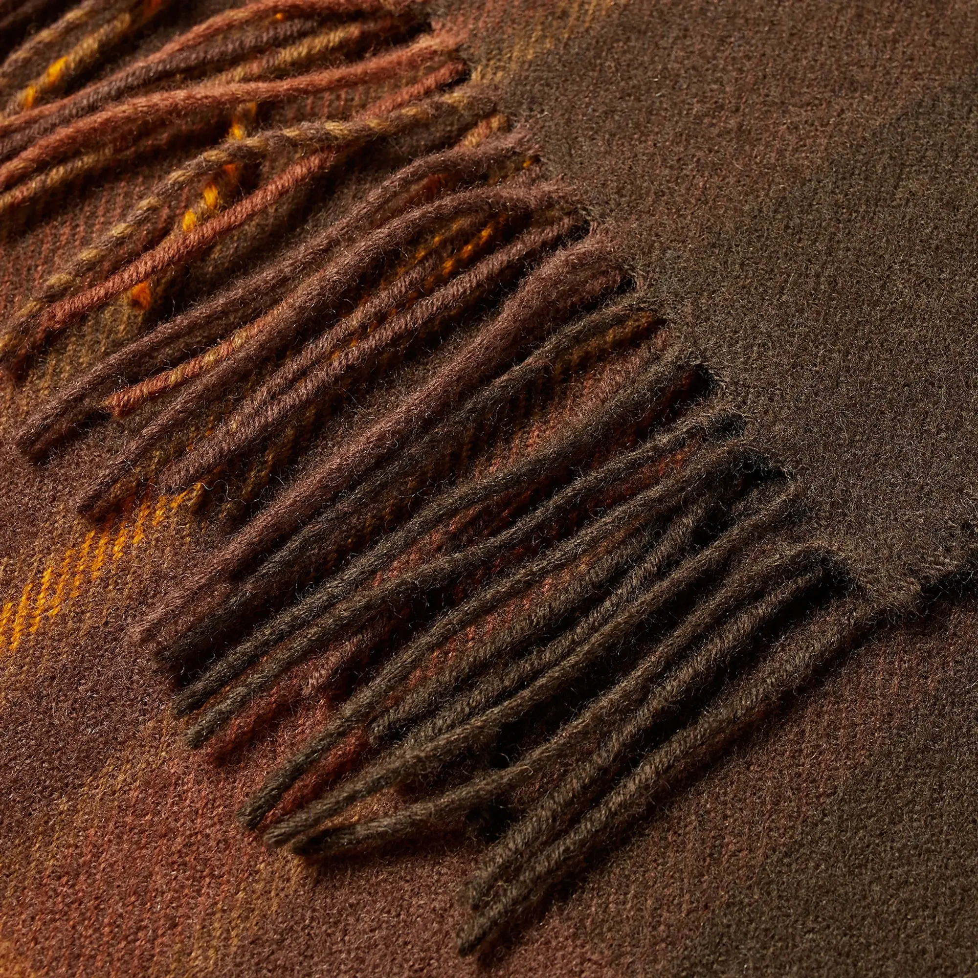 Kestin Men's Dunbar Tartan Scarf Peat/Rust Check