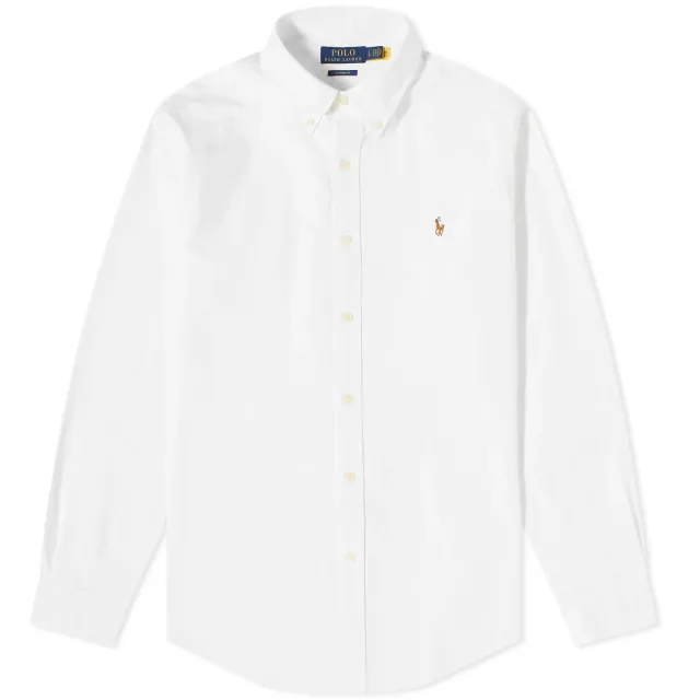 Polo Ralph Lauren Men's Classic BSR Oxford Button Down Shirt White ...