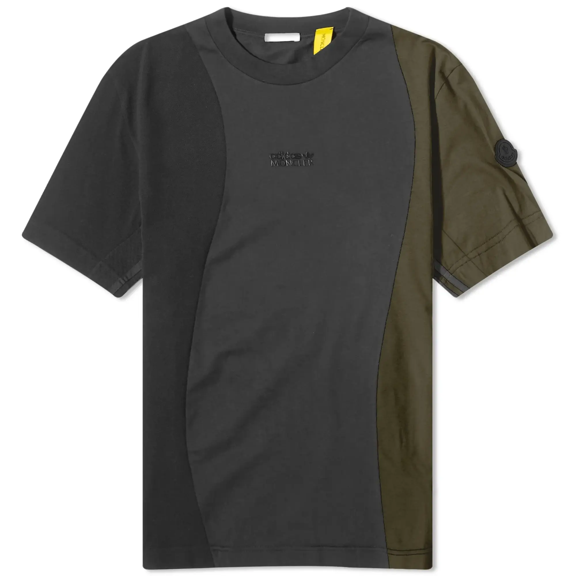Moncler Men's x adidas Originals Panel T-Shirt Black/Olive