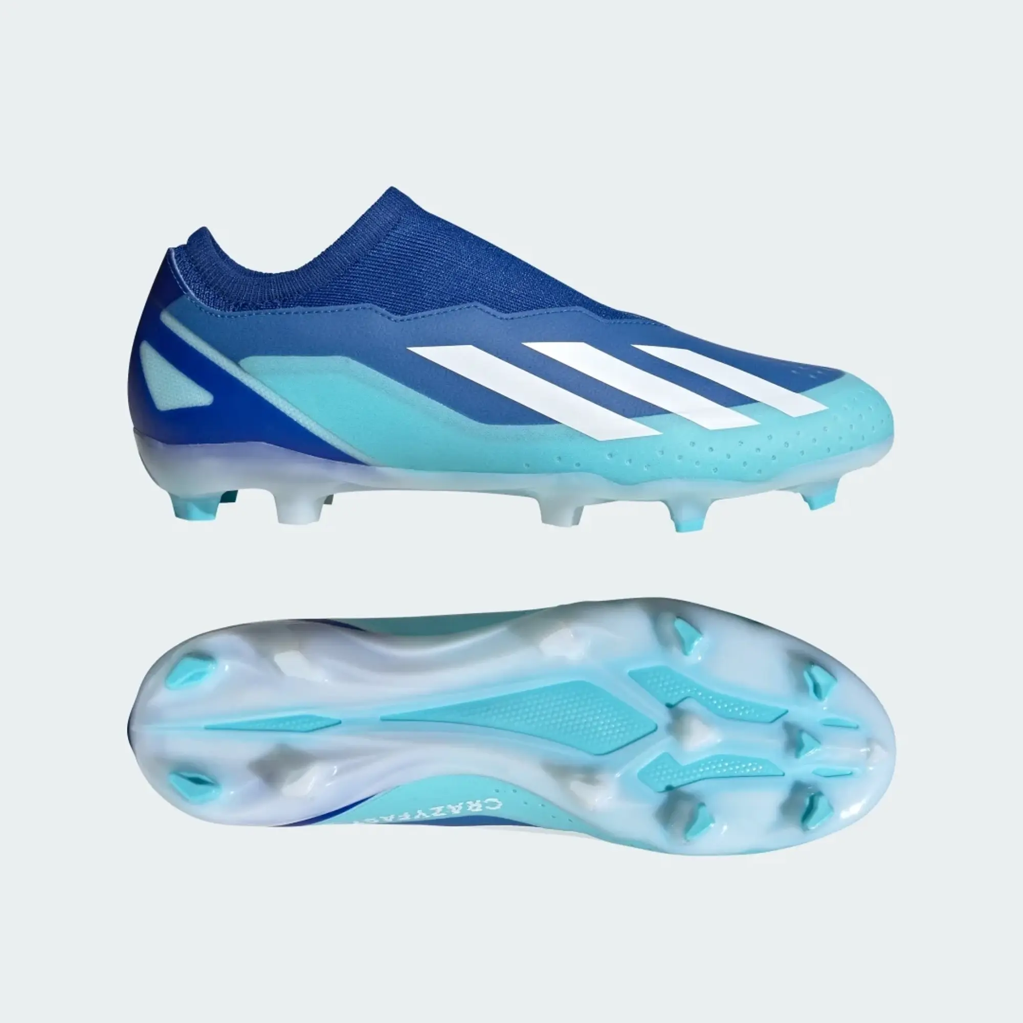 adidas Mens X Laceless Crazy Fast.3 Firm Ground Football Boot - Blue, Blue