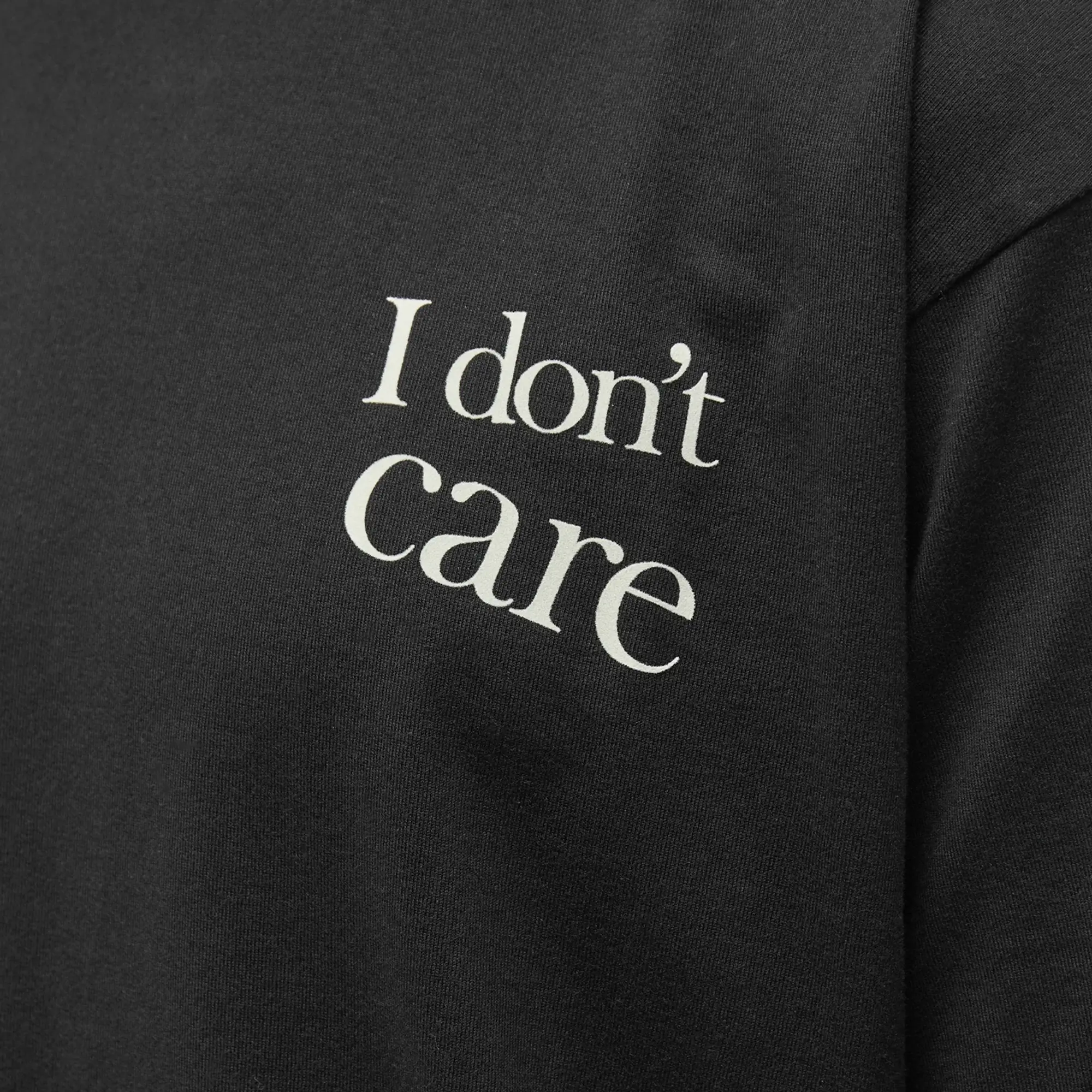 Undercover Men's I Don't Care T-Shirt Black | UC2C3806-BLK | FOOTY.COM