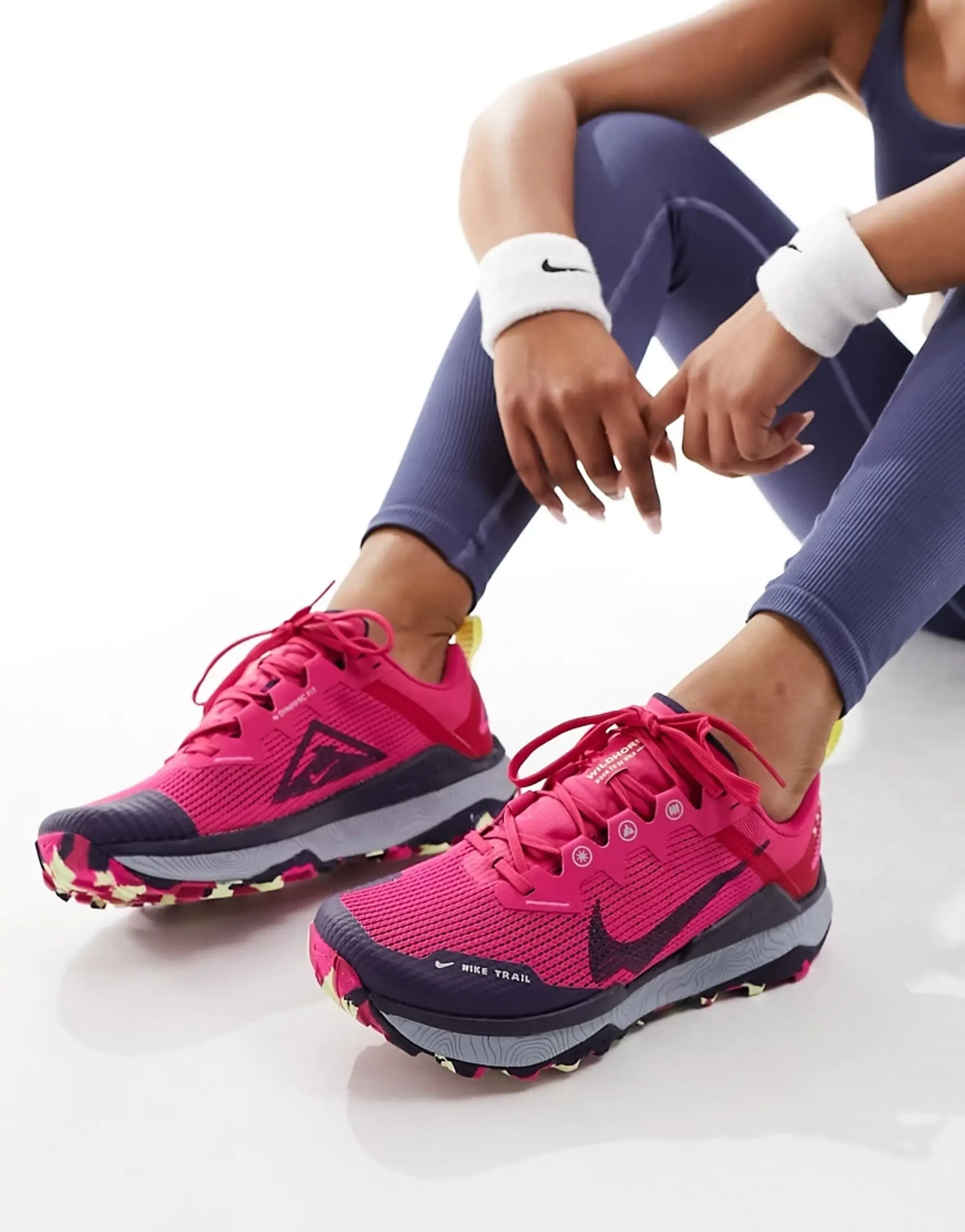 Nike Running React Wildhorse 8 Trainers In Fierce Pink