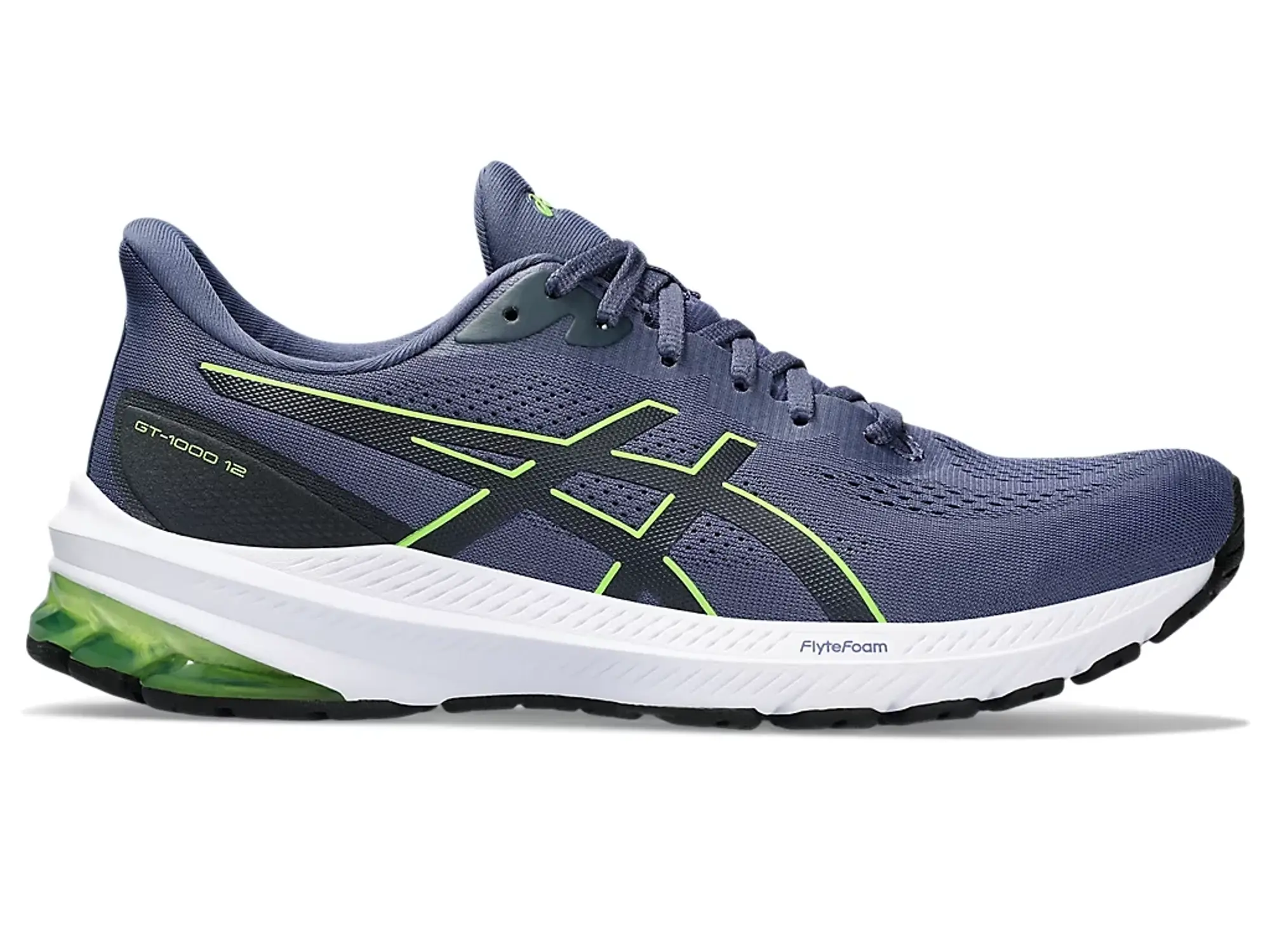ASICS GT-1000 12 Stability Running Shoe Men - Blue, Neon Green