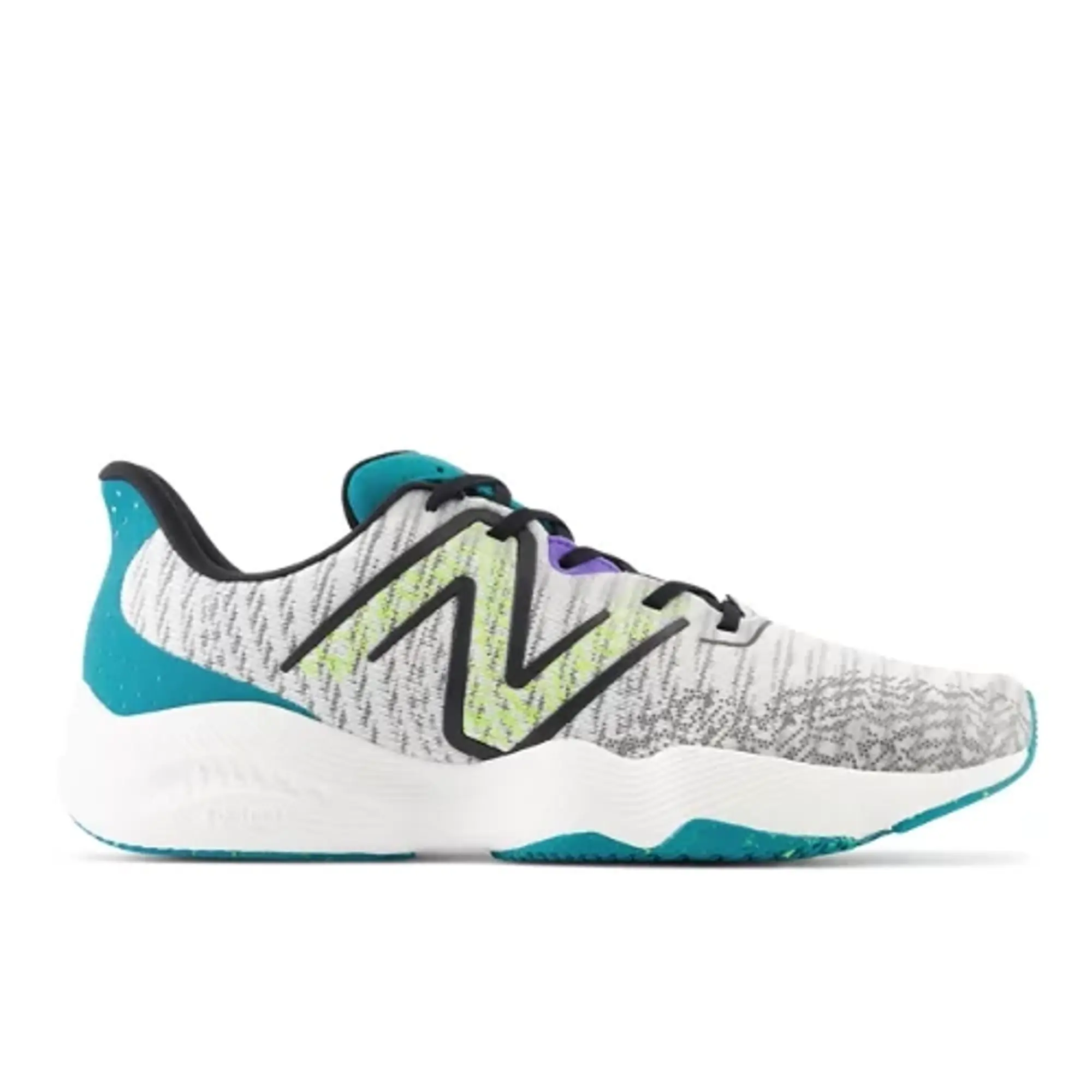 New Balance Men's FuelCell Shift TR v2 in White/Black/Green Textile