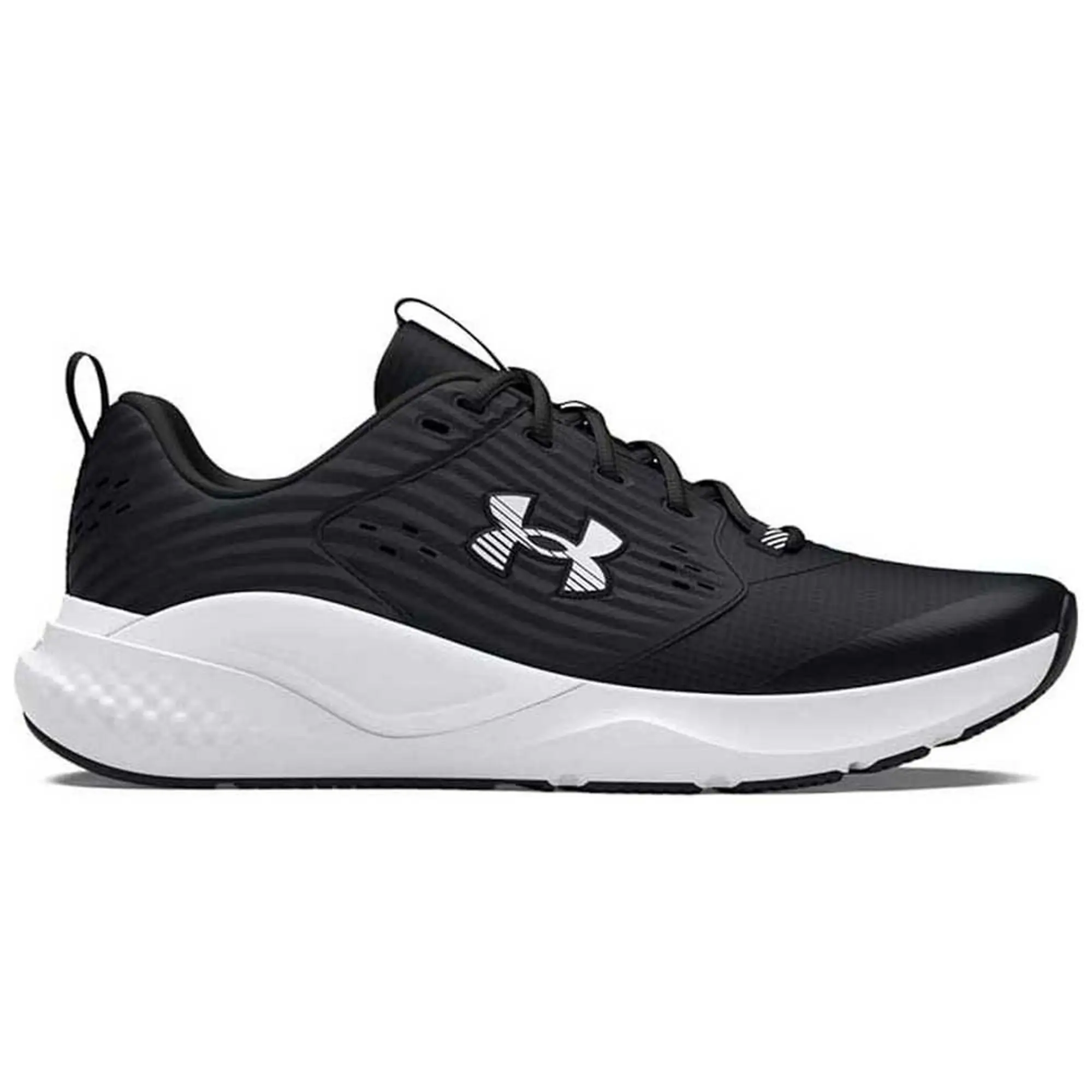 UNDER ARMOUR Mens Training Charged Commit Trainers - Black/White, Black/White