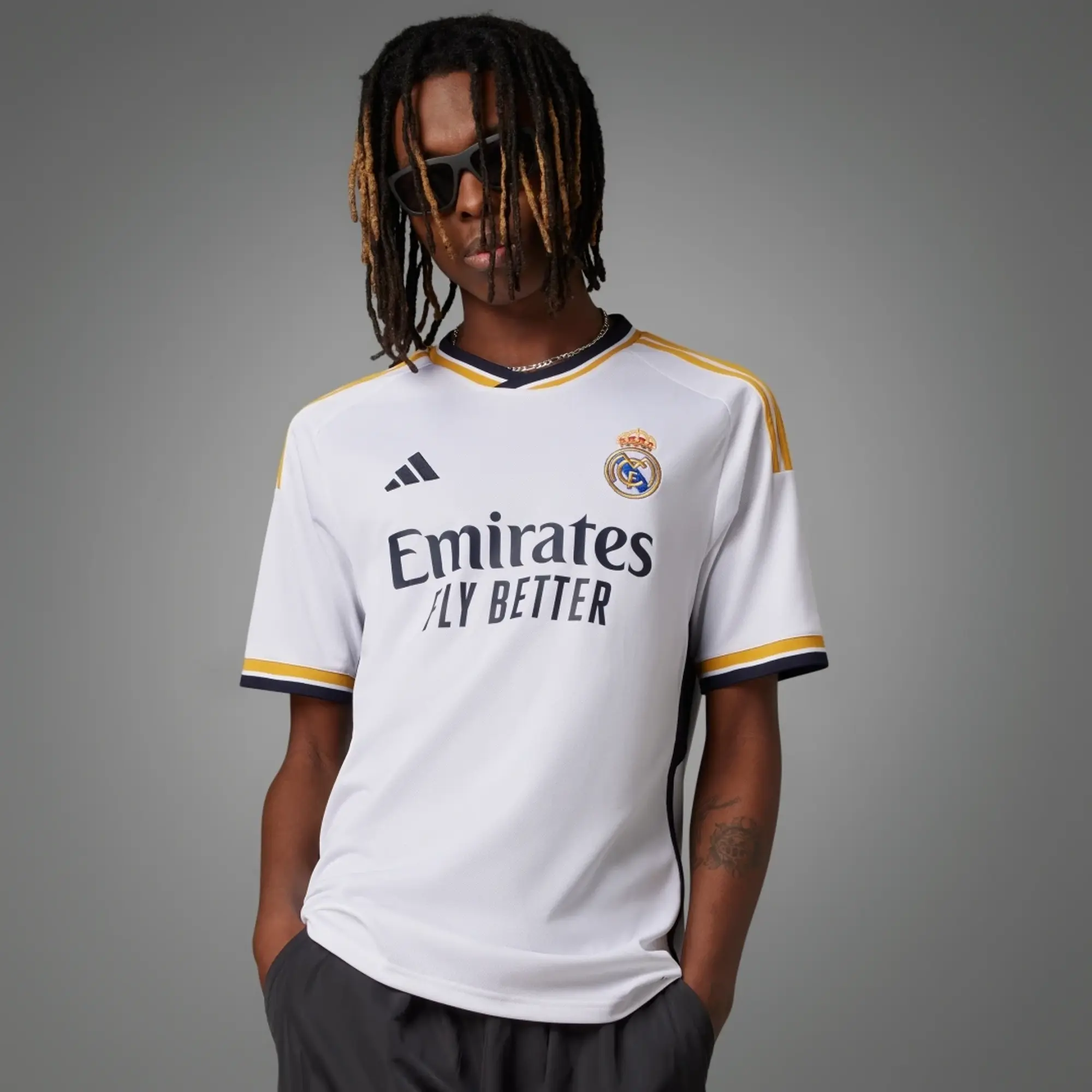 adidas Real Madrid Mens SS Home Shirt 2023/24