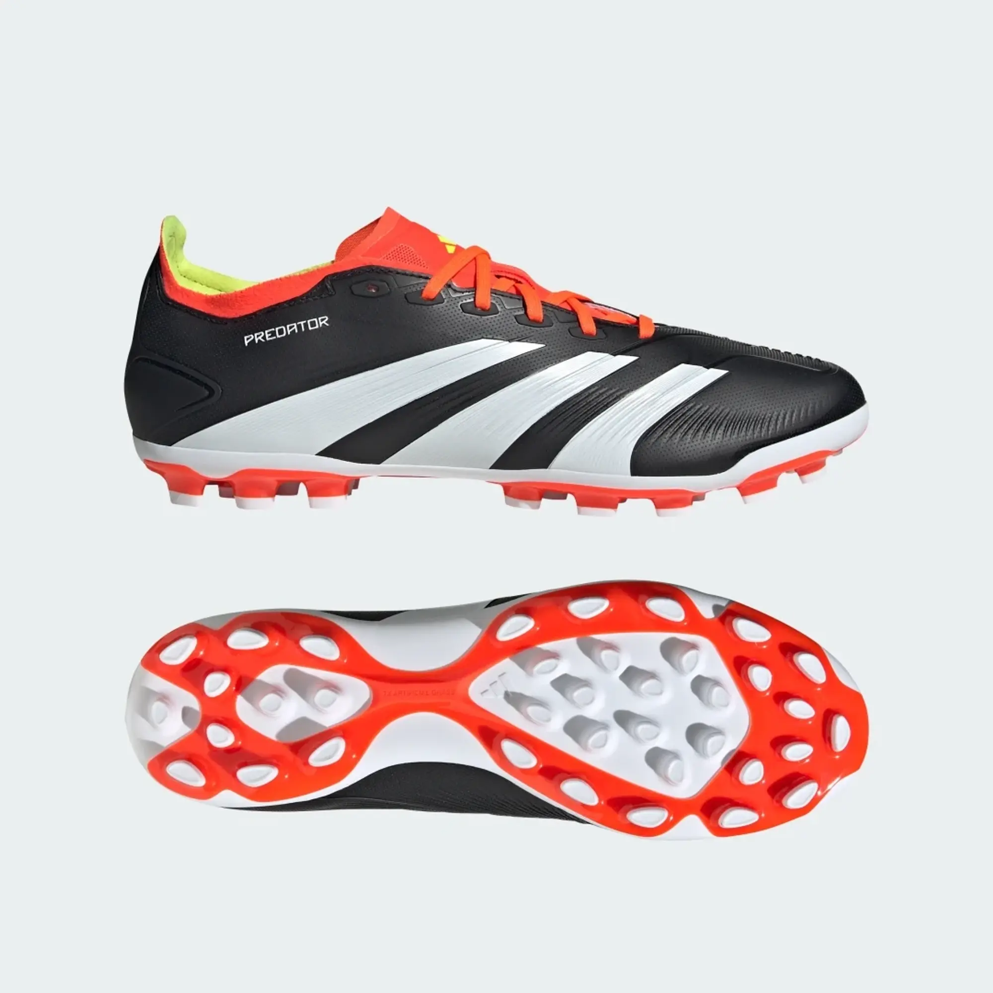 adidas Predator League 2G/3G Artificial Grass Football Boots - Core Black / Cloud White / Solar Red