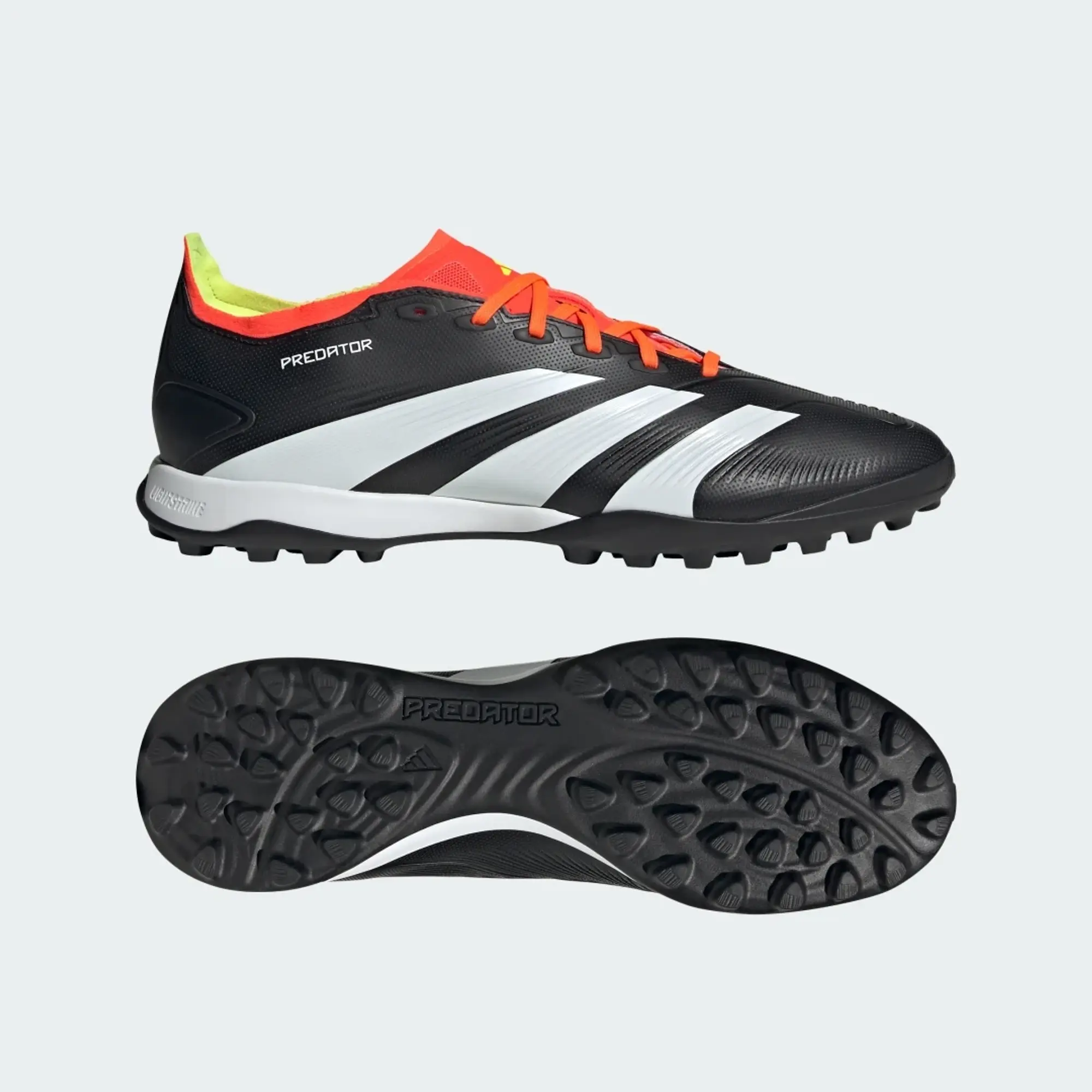 adidas Men's Predator 24 League Low Astro Turf Football Boots - Black/White/Red, Black/White