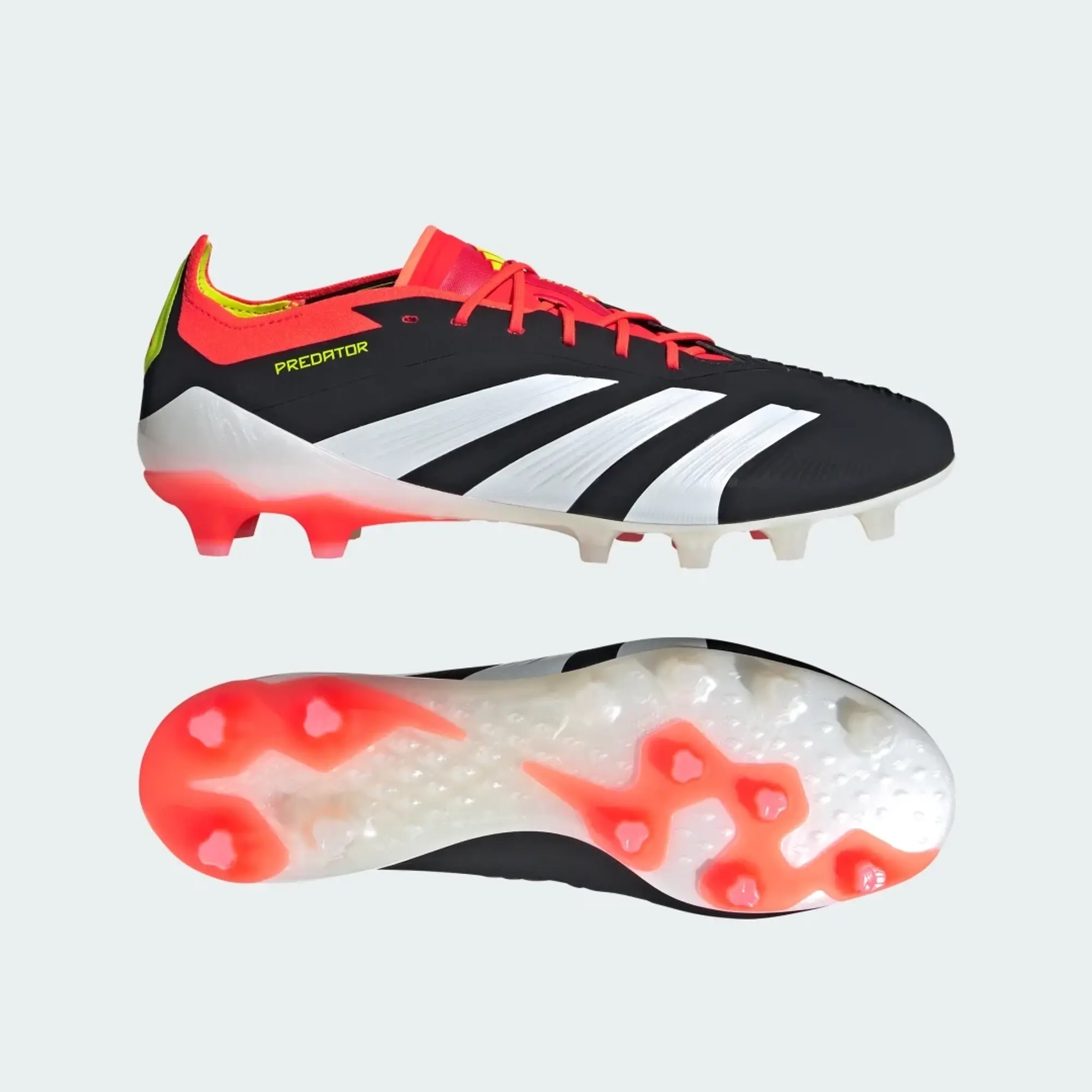 adidas Predator Elite Artificial Grass Football Boots - Core Black / Cloud White / Solar Red
