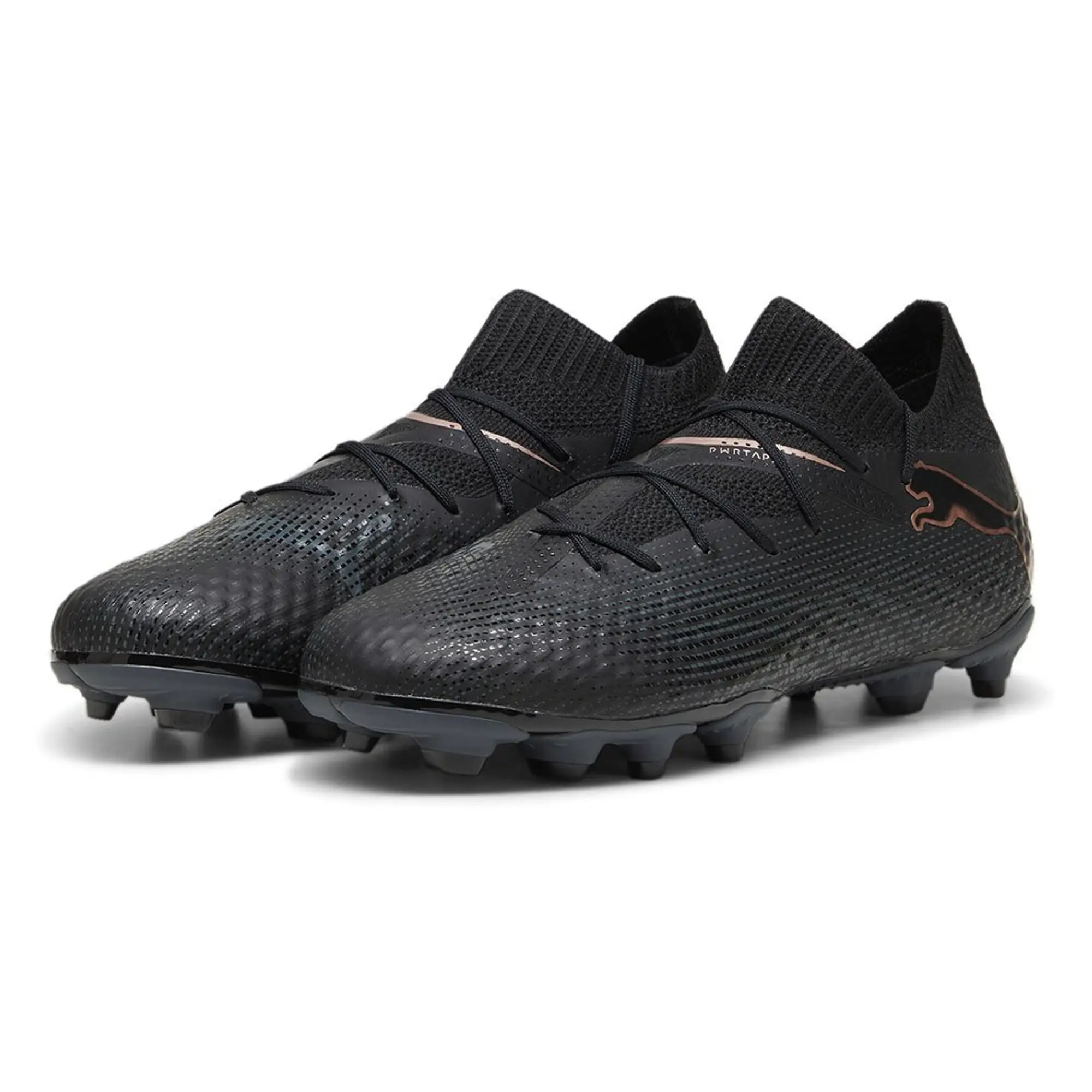 PUMA Future 7 Pro FG/AG Youth Football Boots, Black/White