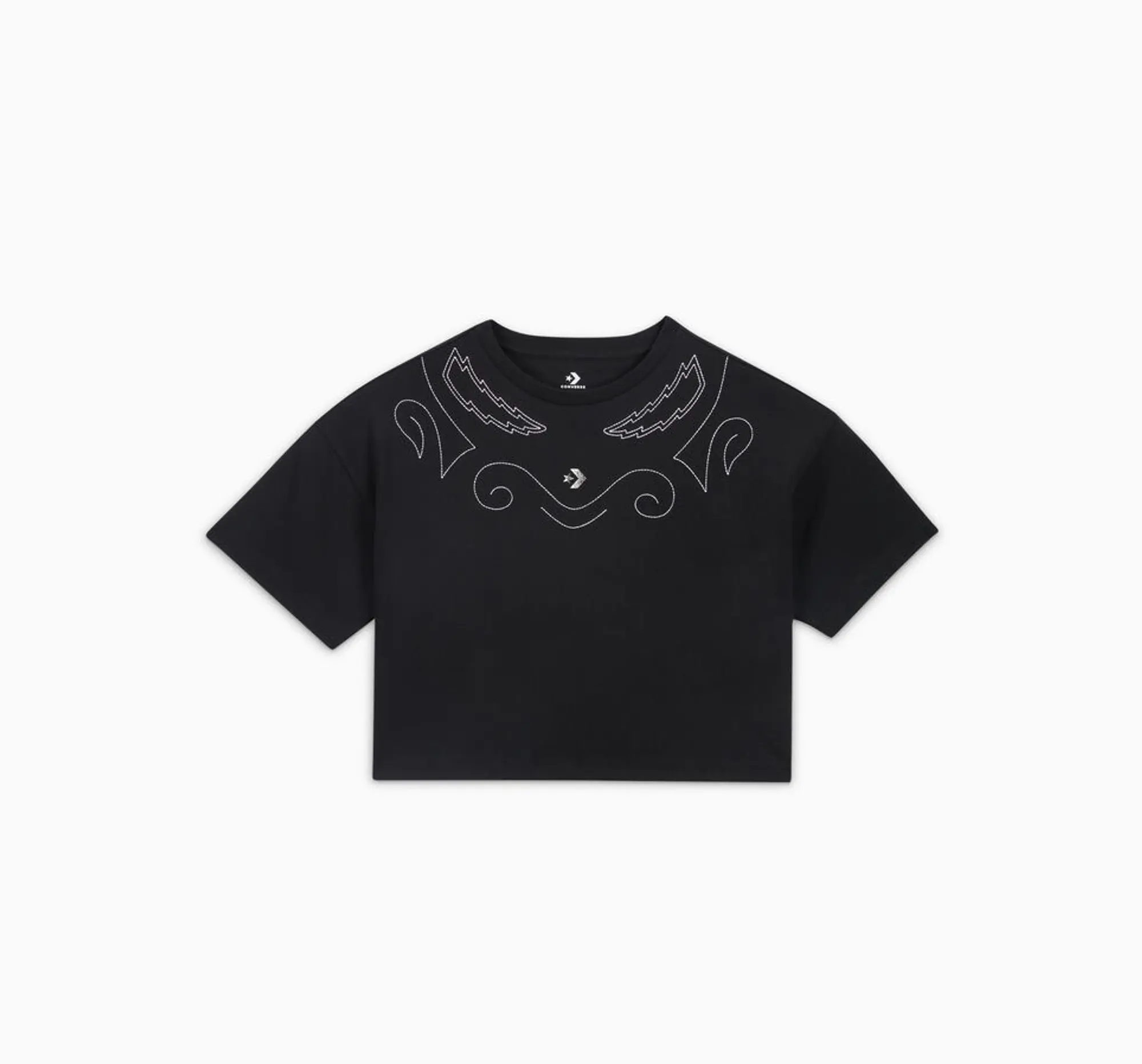 Converse Proud To Be Oversized Cropped T-Shirt - Black