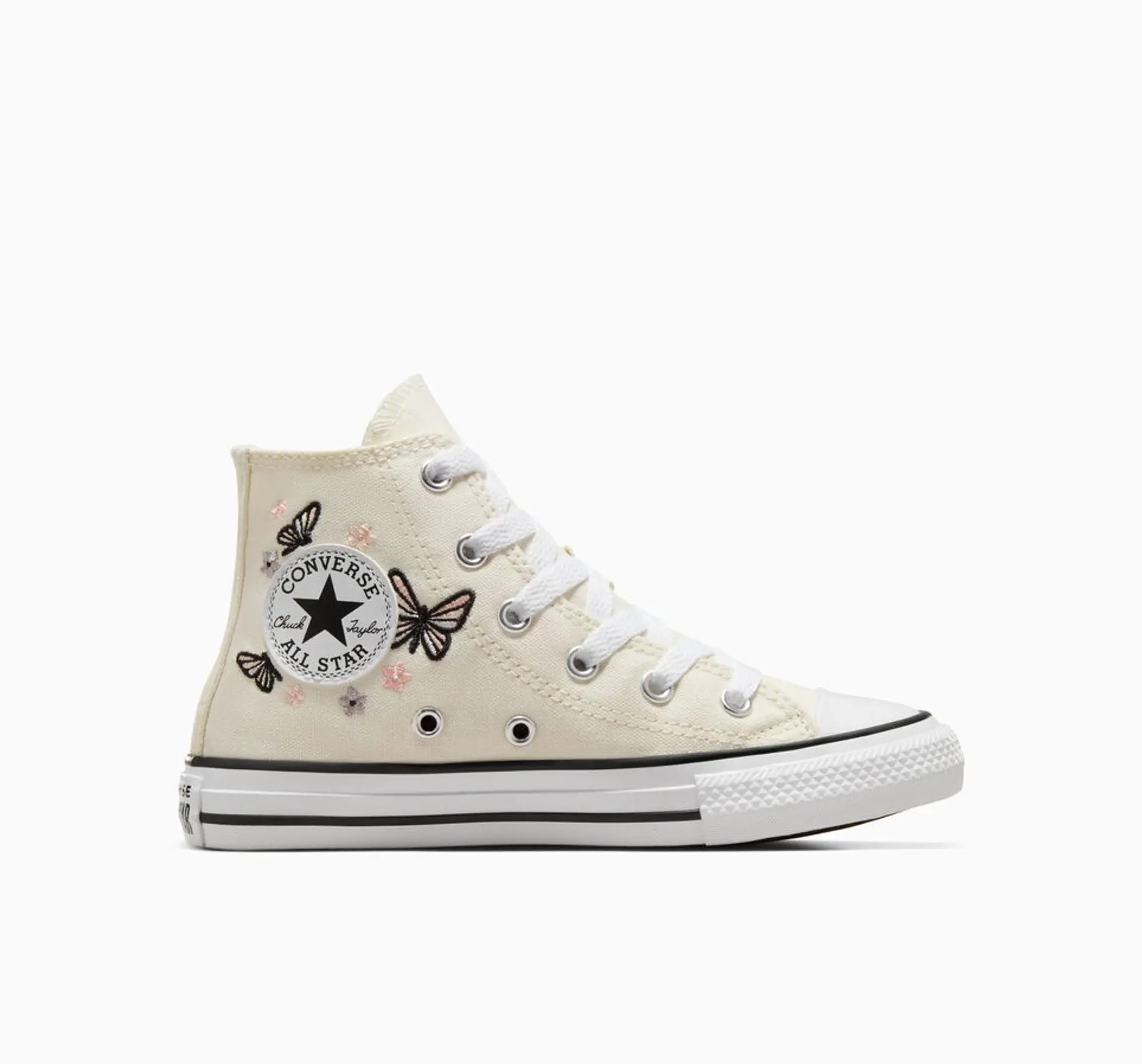 Converse Kids Girls Festival High Tops Trainers - Off White, Off White