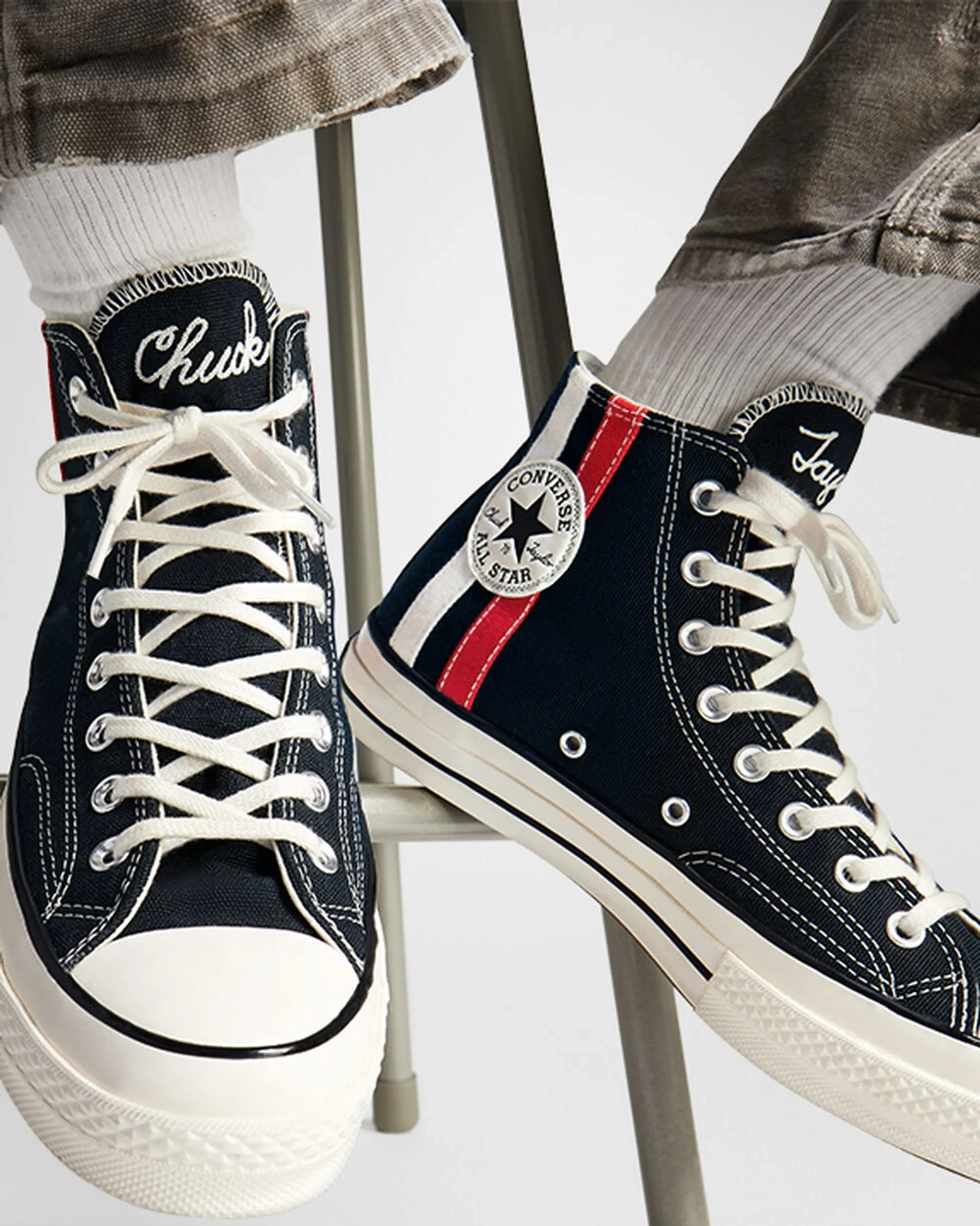 Converse | Chuck 70 Archival Stripes | Sneakers | High Tops | Black Red White CONVERSE CHUCK 70 HIGH  main image 2