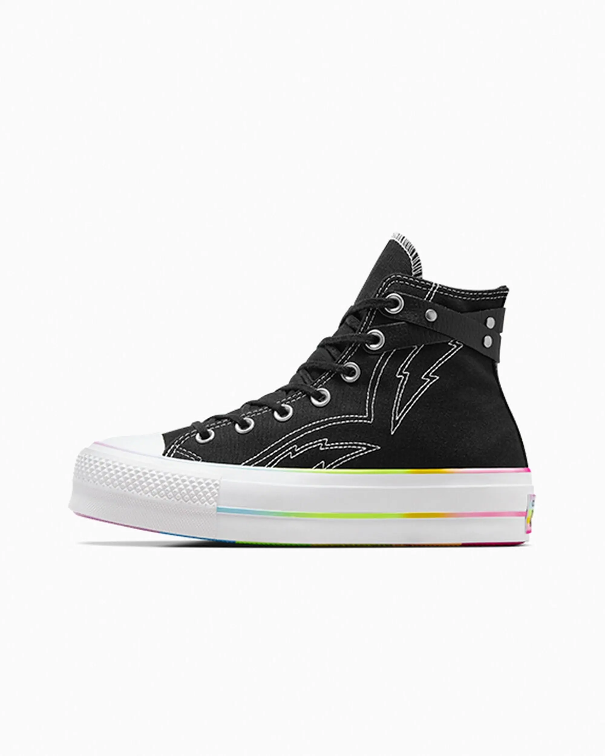 Converse all star lift hi pride trainers in black multi A10218C FOOTY.COM