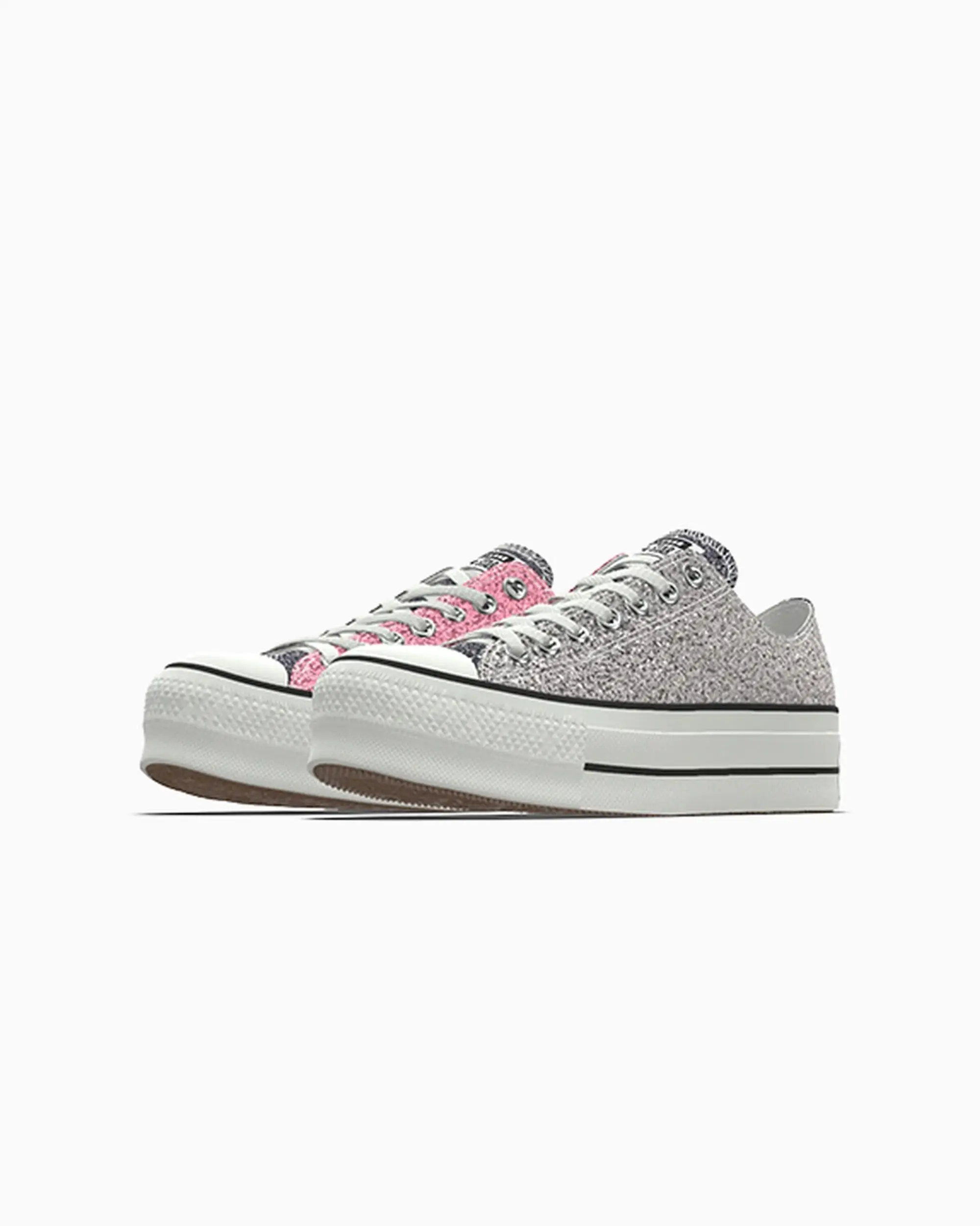 Converse Chuck Taylor All Star Lift Platform Glitter Low Top - Silver