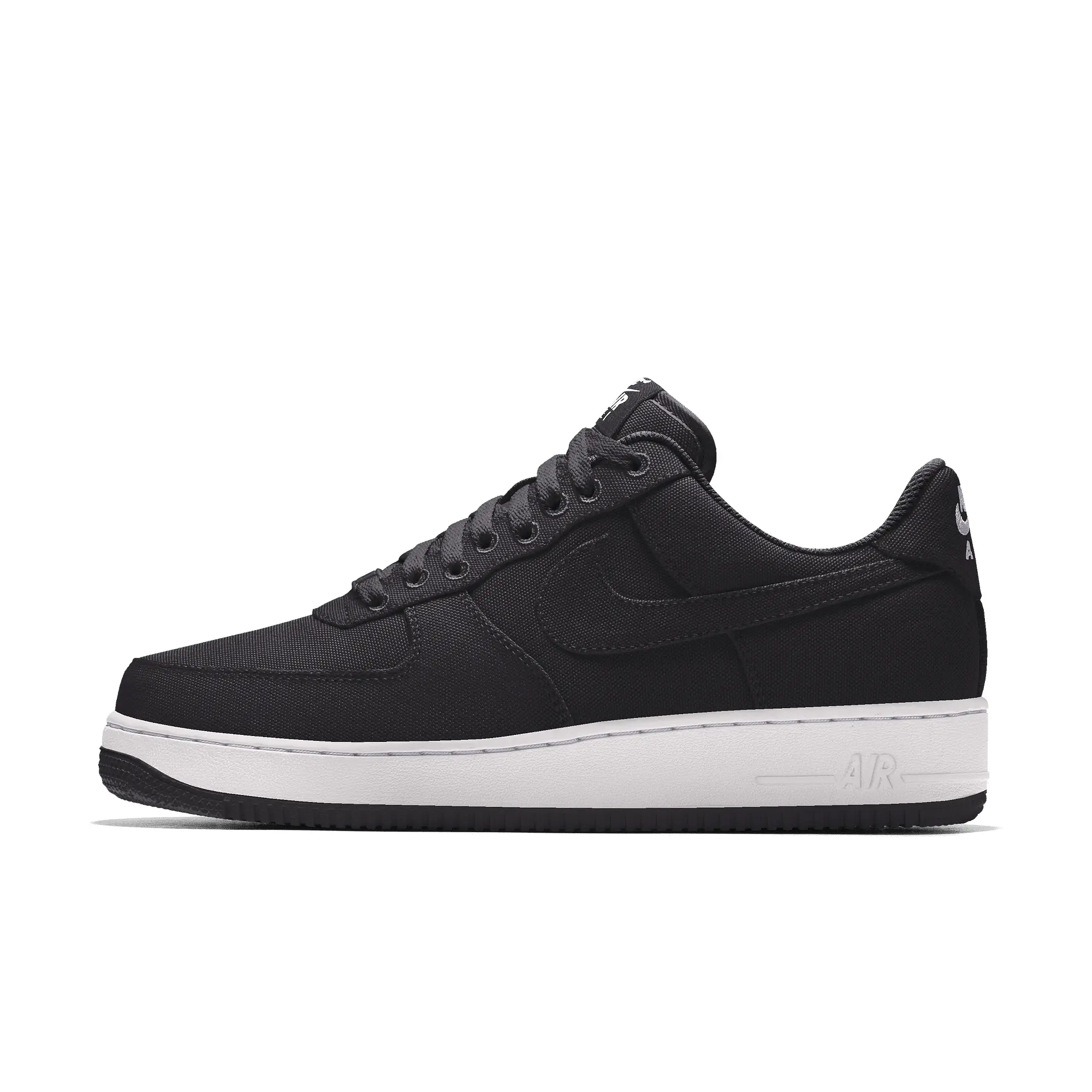 Nike Air Force 1 Low By You Custom Men s Shoes Black Canvas 178164 100 FOOTY.COM