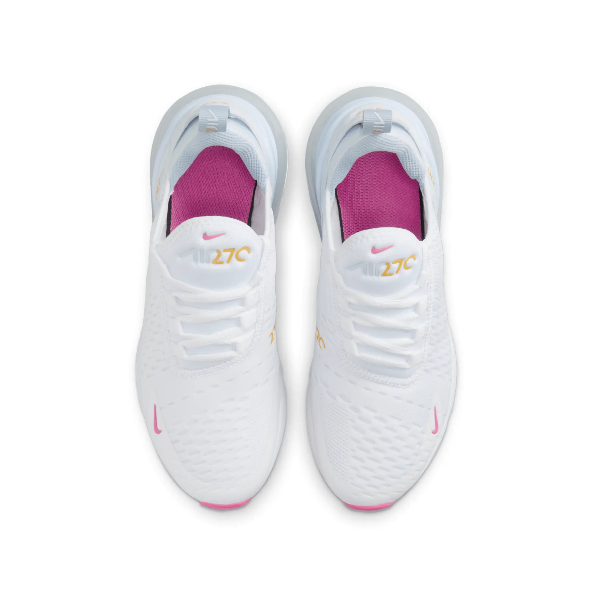 Nike white  and  pink air max 270 trainers youth best sale