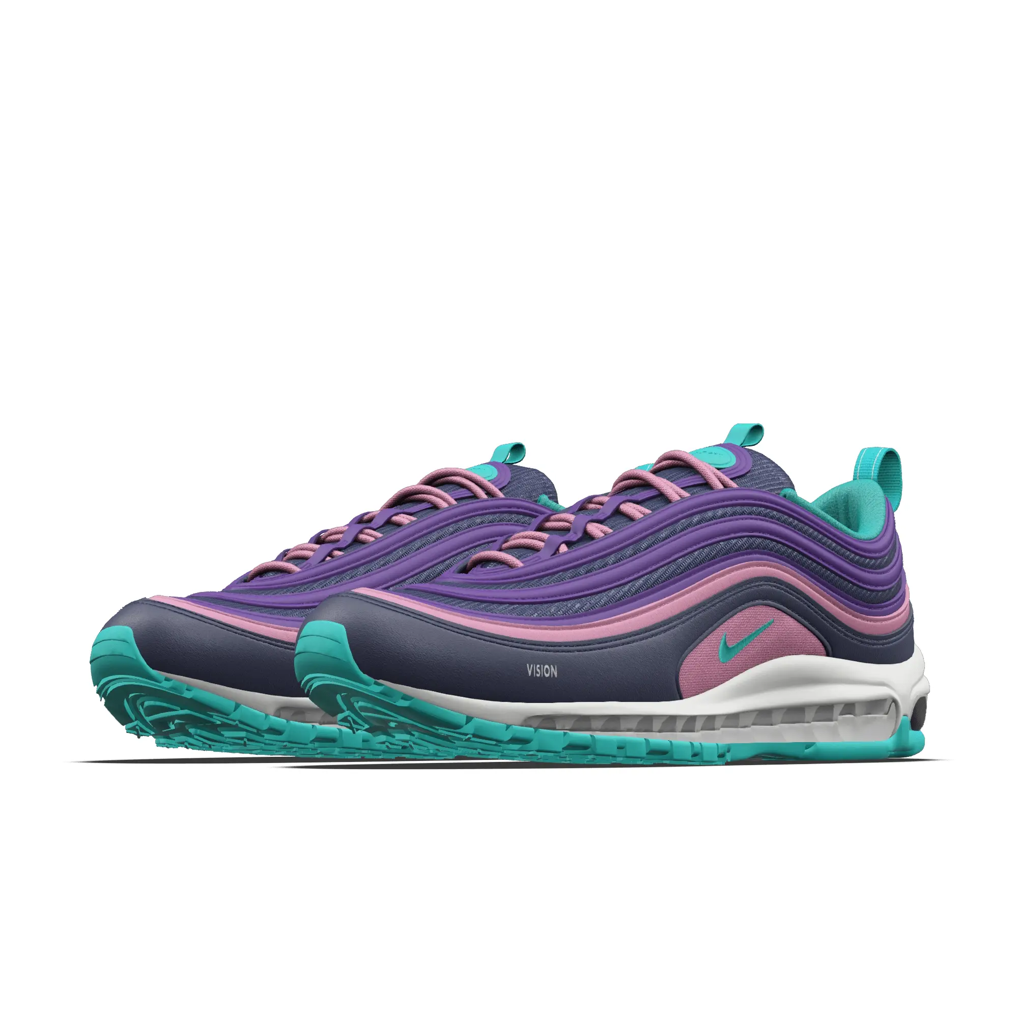 Nike Air Max 97 By You Custom Men's Shoes - Blue - Leather