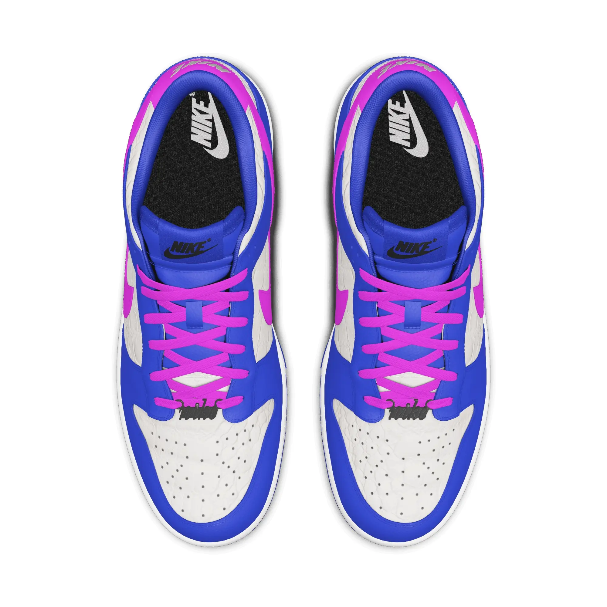 Nike Dunk Low Unlocked By You Custom Shoes - Blue - Suede