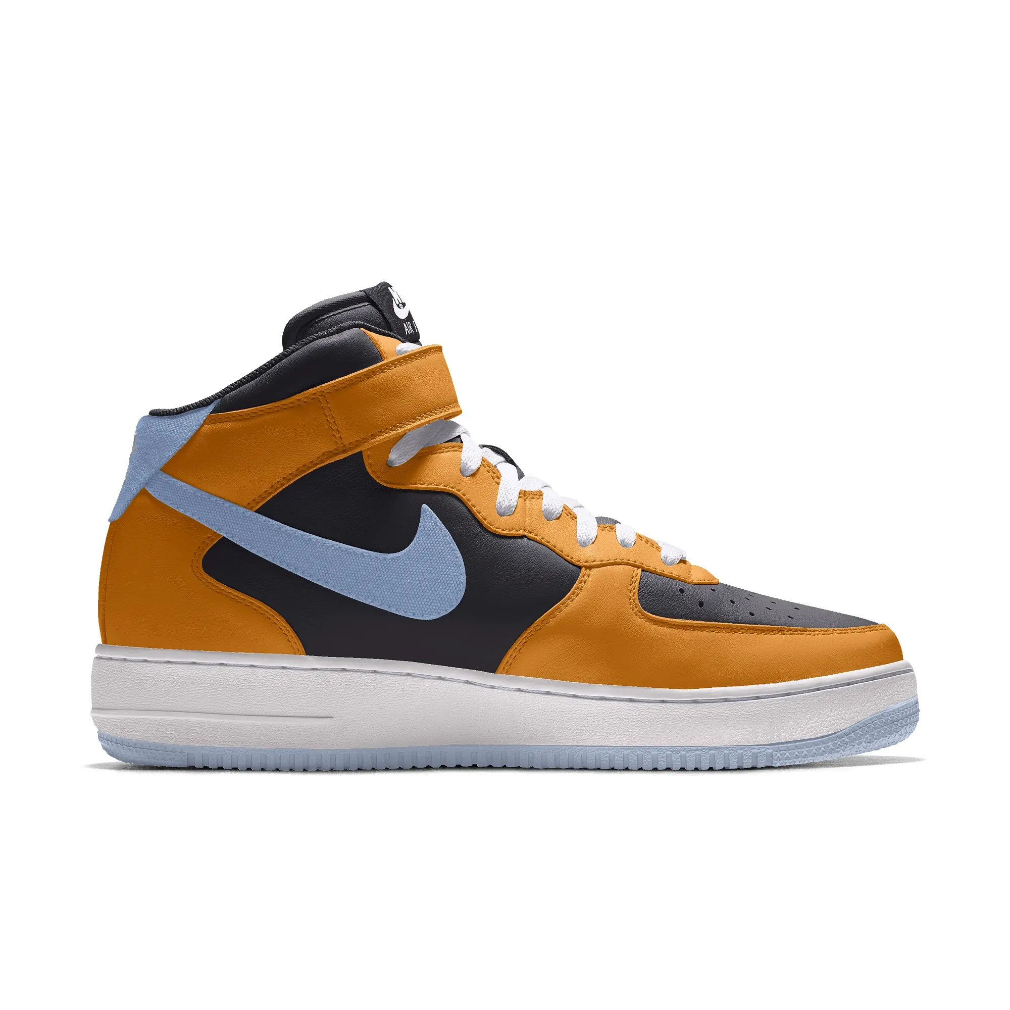 Nike Air Force 1 Mid By You Women s Custom Shoes Orange Canvas 751716 818 FOOTY.COM