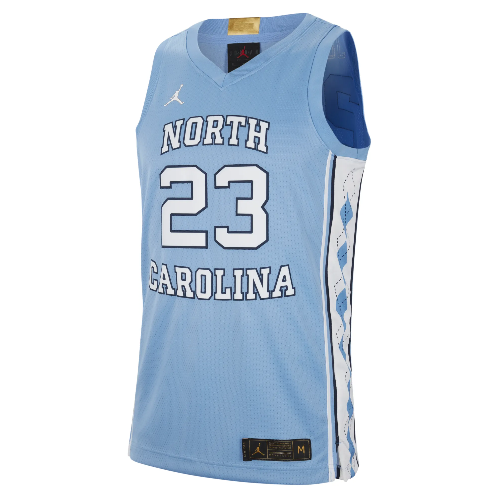 Nike Jordan Jordan College (UNC) Men's Limited Basketball Jersey - Blue - Recycled Polyester
