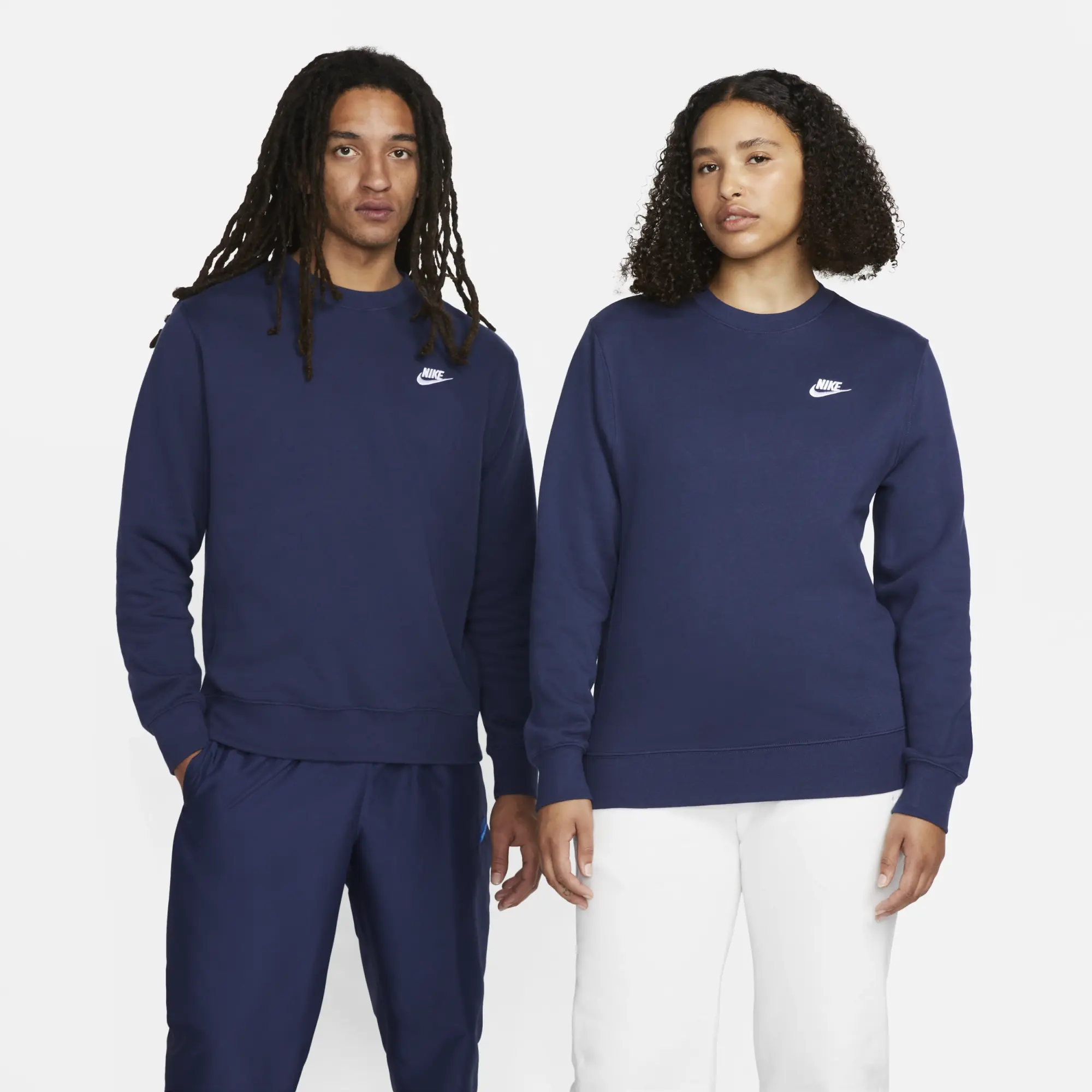 Nike Sportswear Club Fleece Men's Crew - Blue - Cotton/Polyester