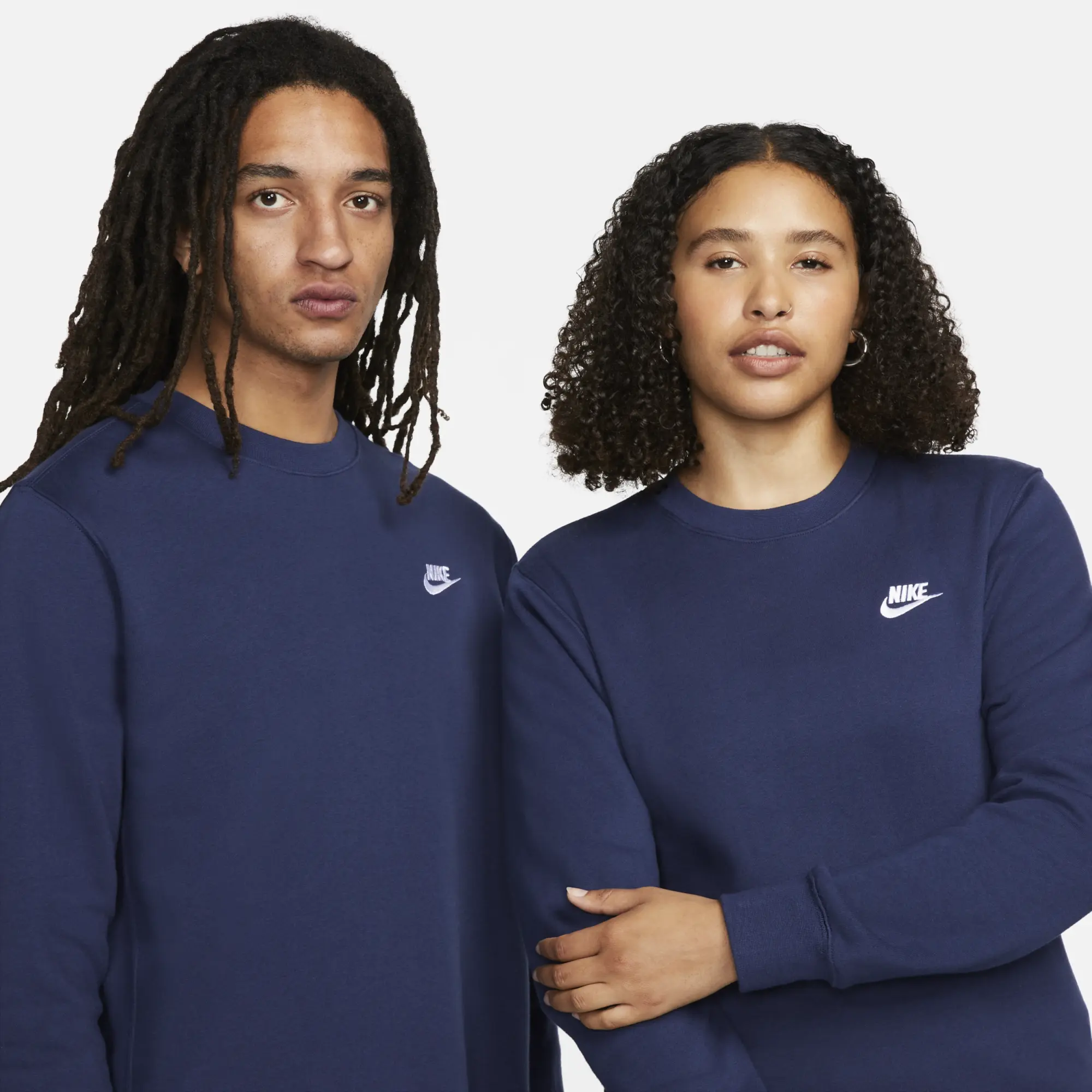Nike Sportswear Club Fleece Men's Crew - Blue - Cotton/Polyester