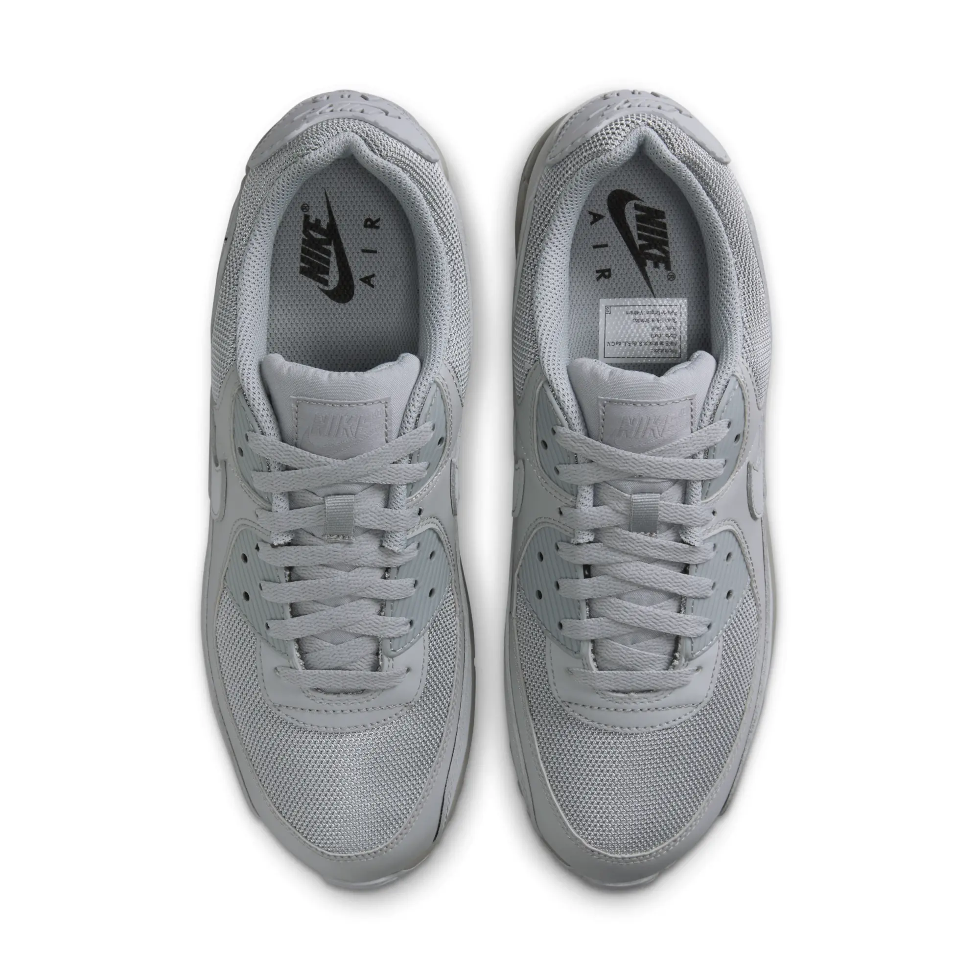 Nike Air Max 90 Trainer - Wolf Grey / Wolf Grey - Size 7 - Grey