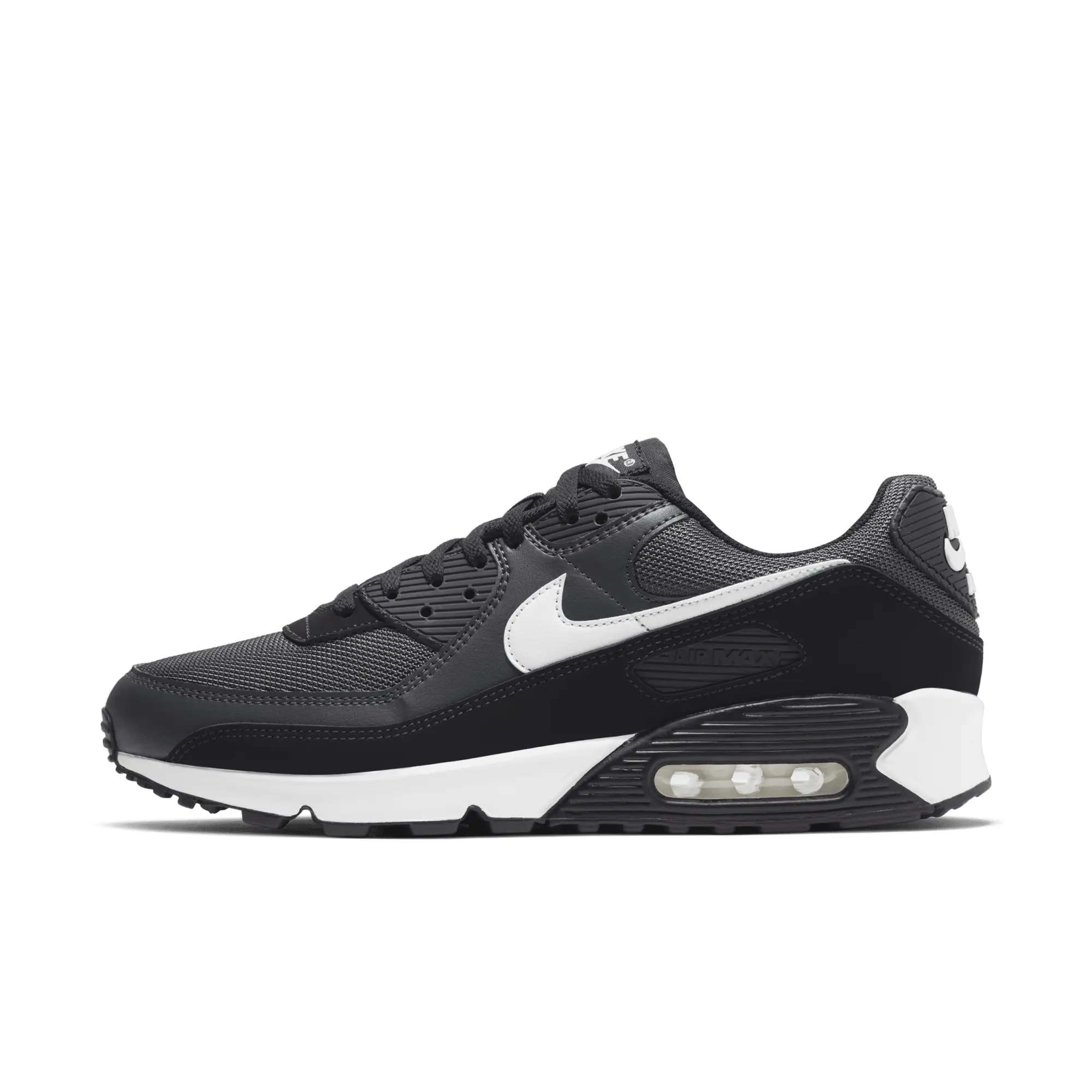 Nike Unisex Air Max 90 Trainers Dark Smoke Grey/Black/White