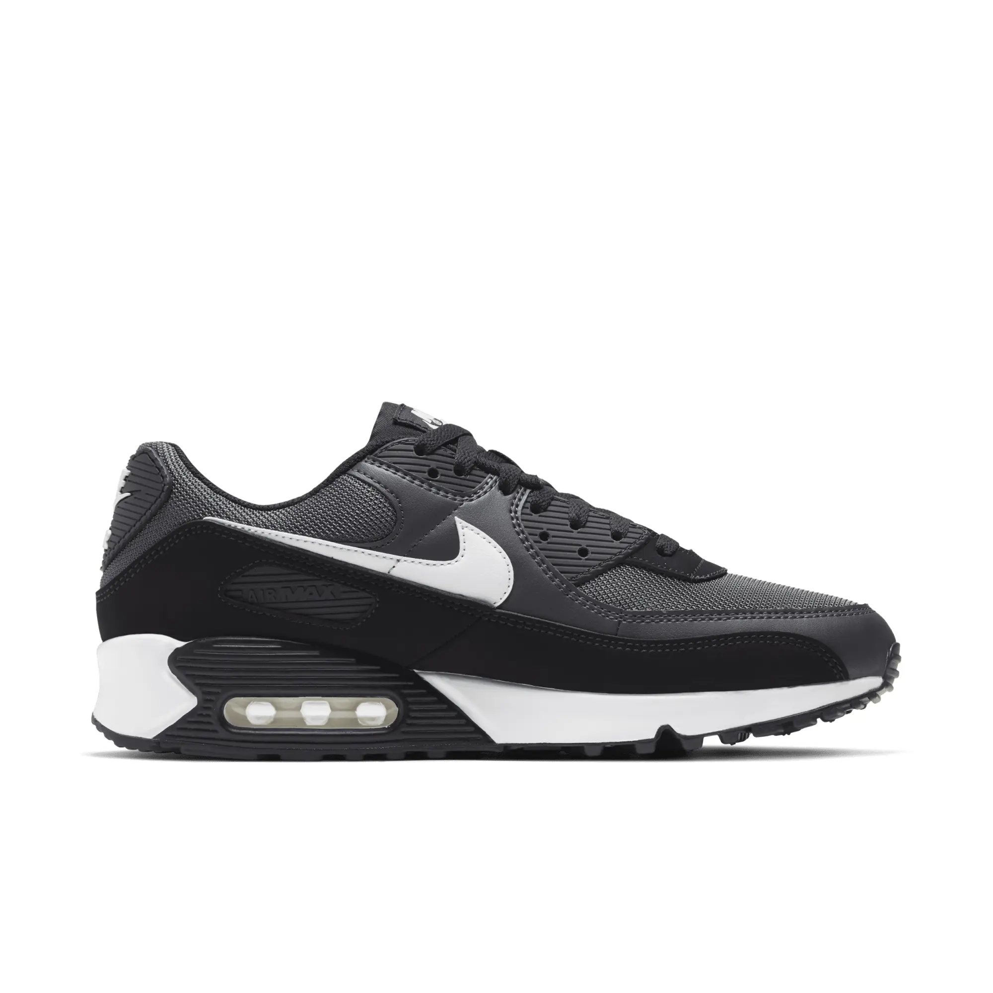 Nike Unisex Air Max 90 Trainers Dark Smoke Grey/Black/White