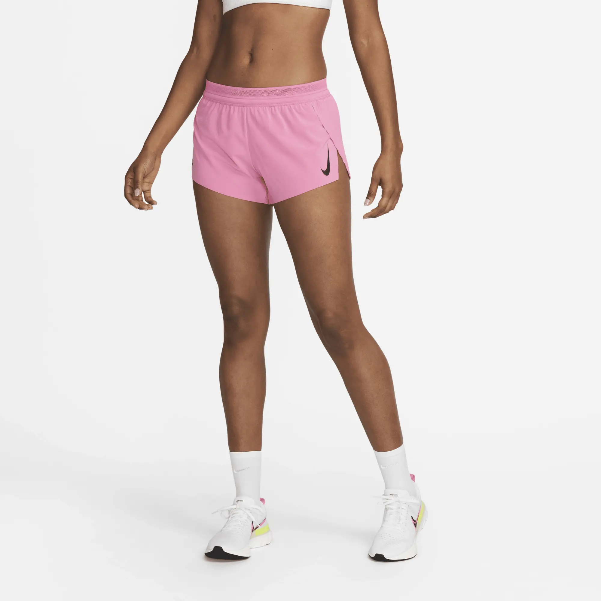 Nike AeroSwift Women s Running Shorts Pink Polyester Elastane CZ9398 606 FOOTY.COM