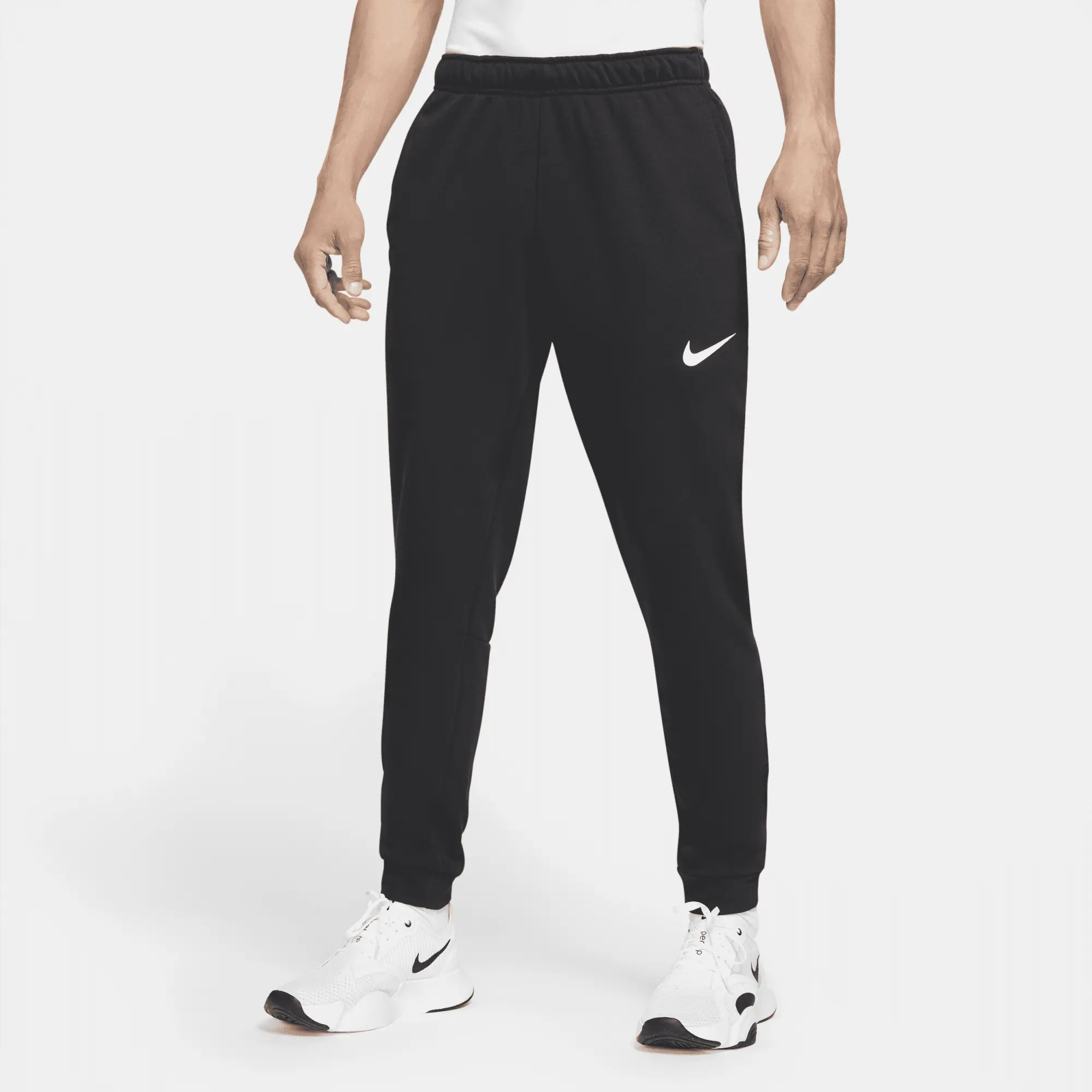 Nike Training Dri-Fit Tapered Fleece Joggers In Black