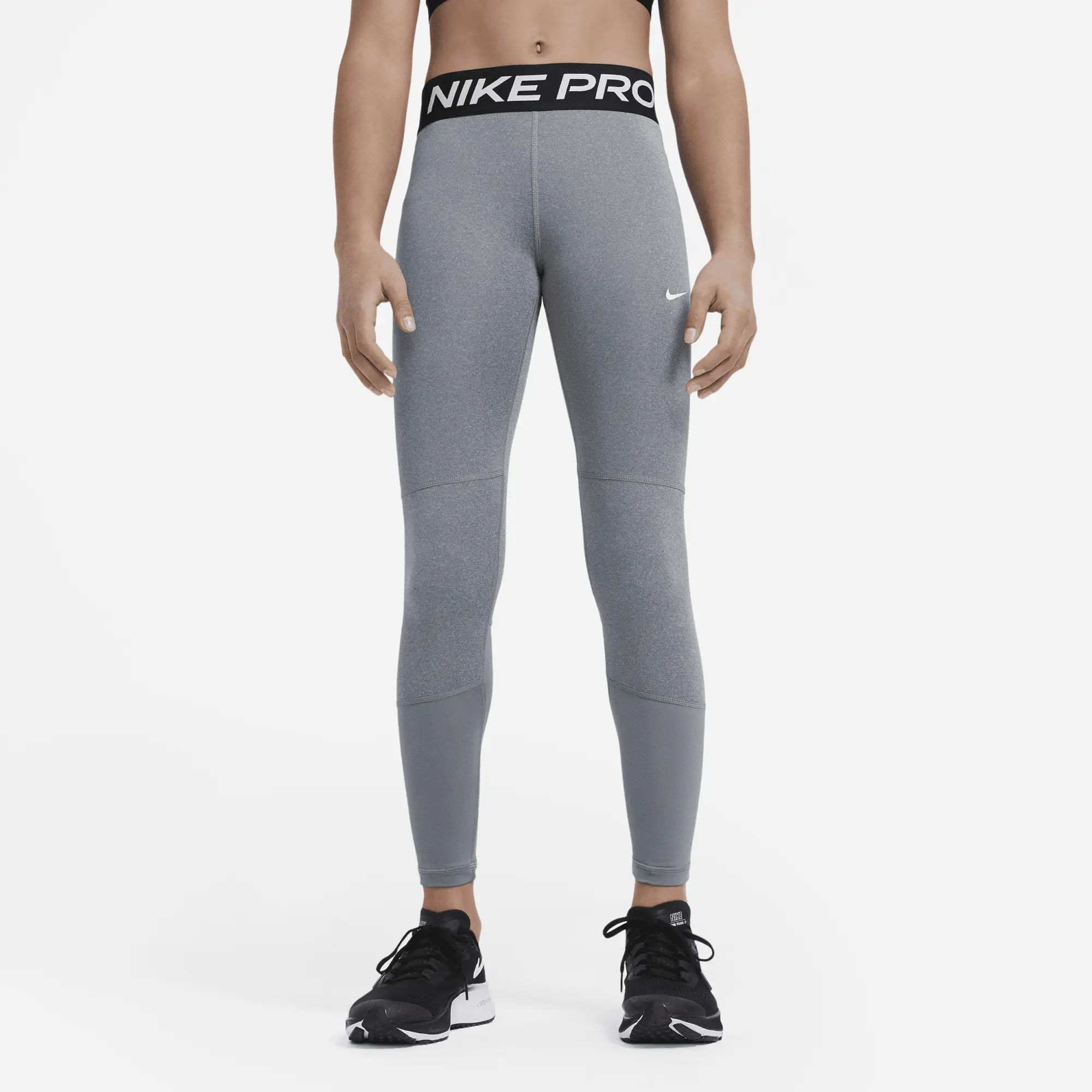 Nike Girls Pro Legging - Grey - Size XL/G - Grey