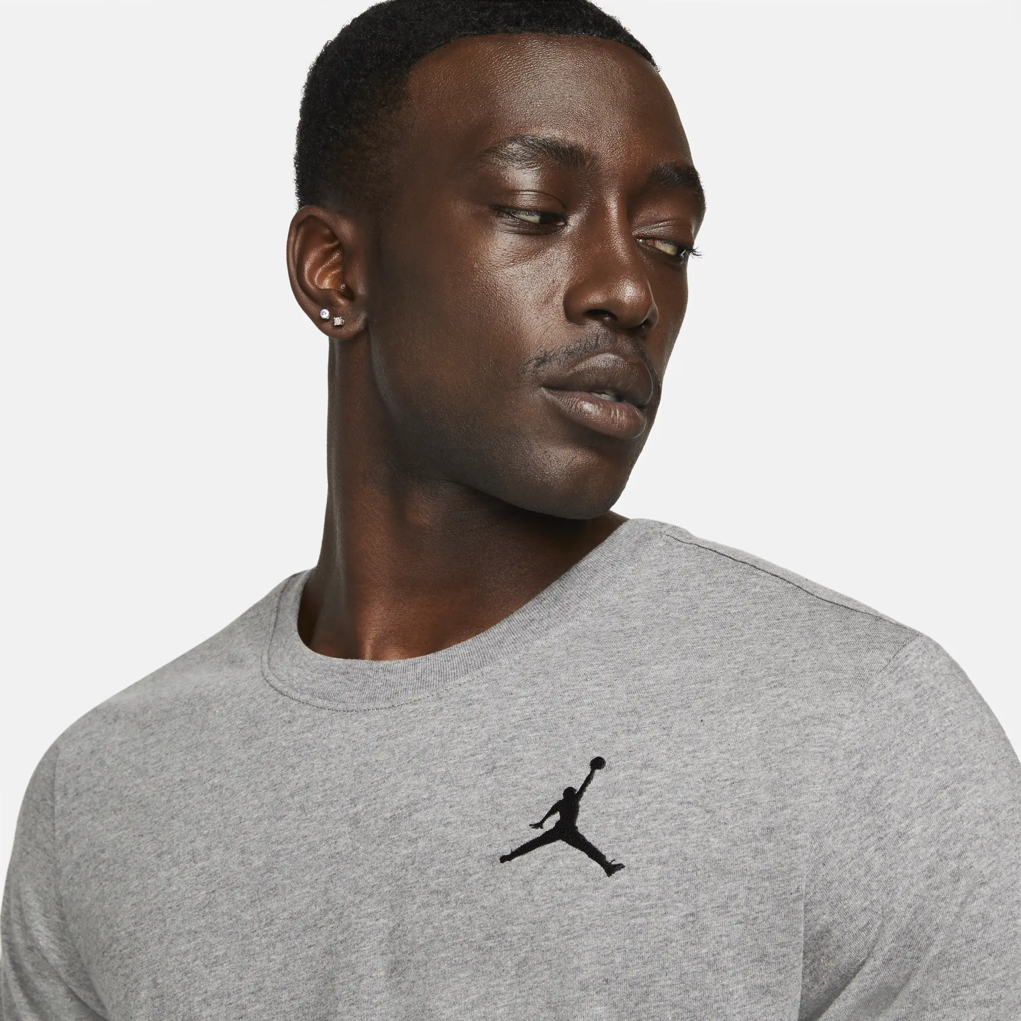 Nike Jordan Jumpman Men's Short-Sleeve T-Shirt - Grey - Cotton