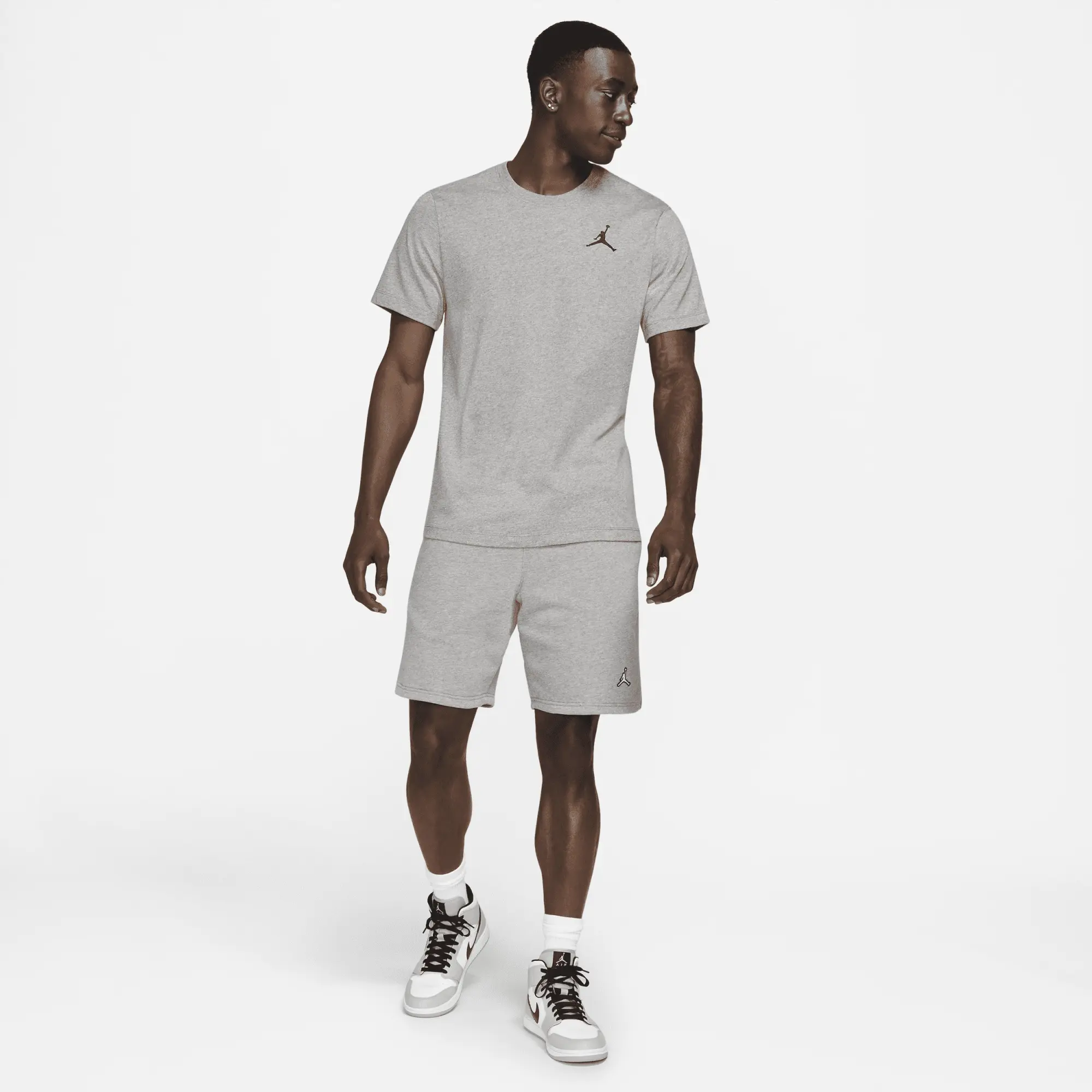 Nike Jordan Jumpman Men's Short-Sleeve T-Shirt - Grey - Cotton