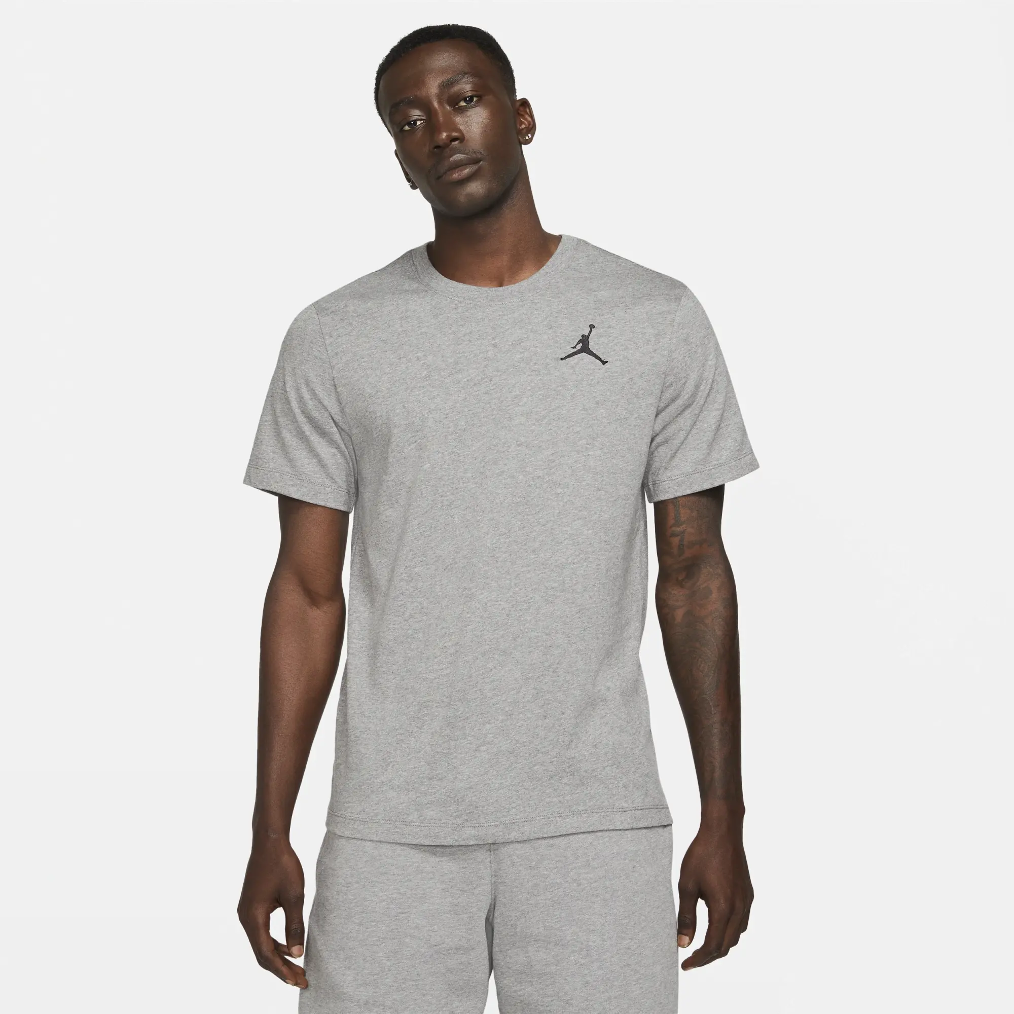 Nike Jordan Jumpman Men's Short-Sleeve T-Shirt - Grey - Cotton