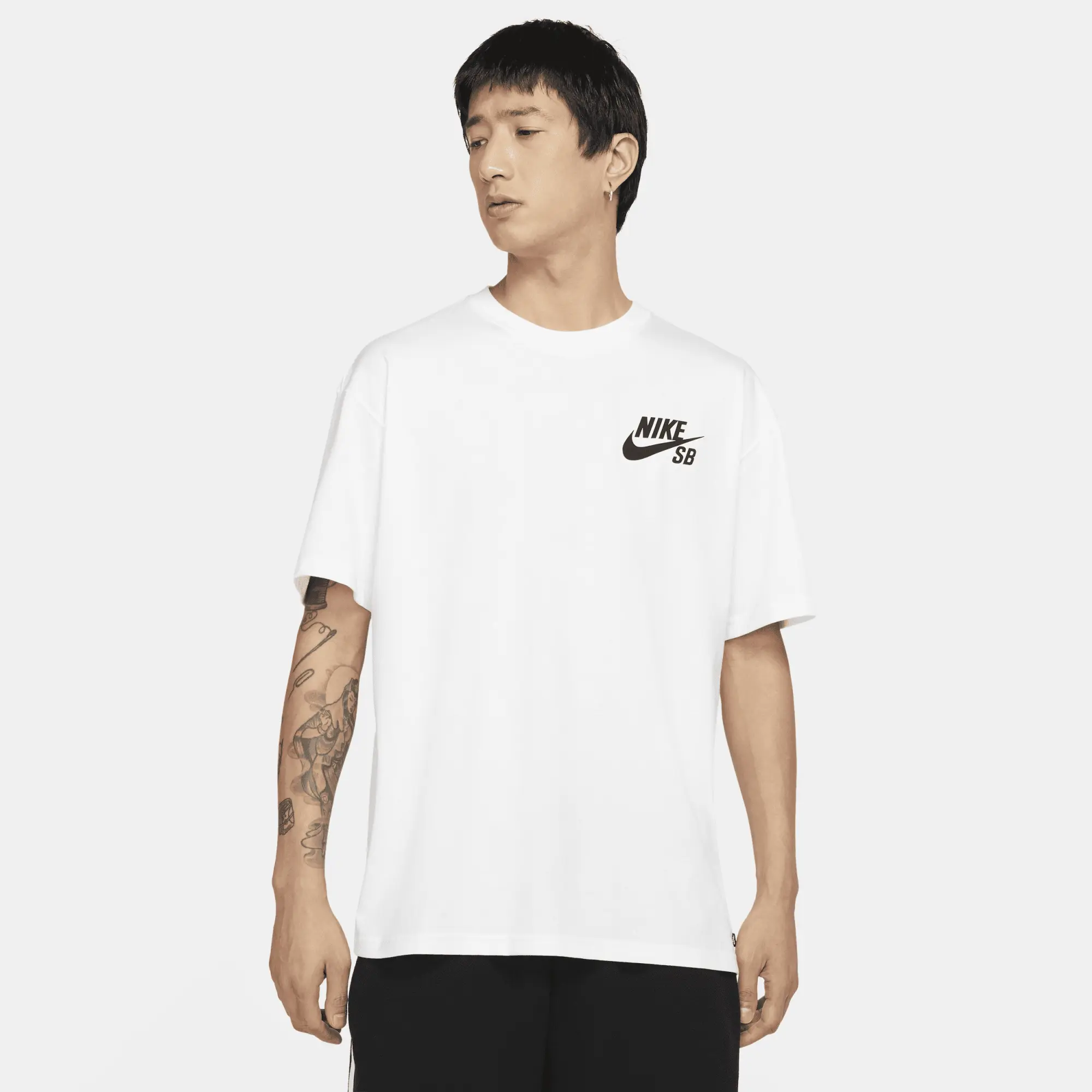 Nike SB Logo Skate T-Shirt - White - Cotton/Polyester