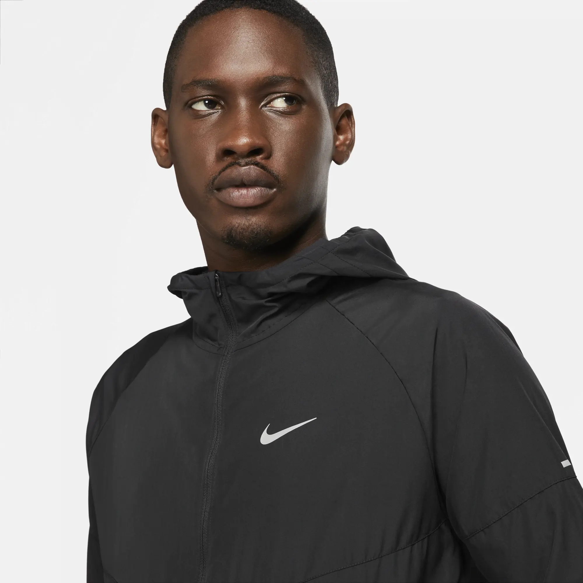 Nike Miler Men's Repel Running Jacket - Black - Polyester