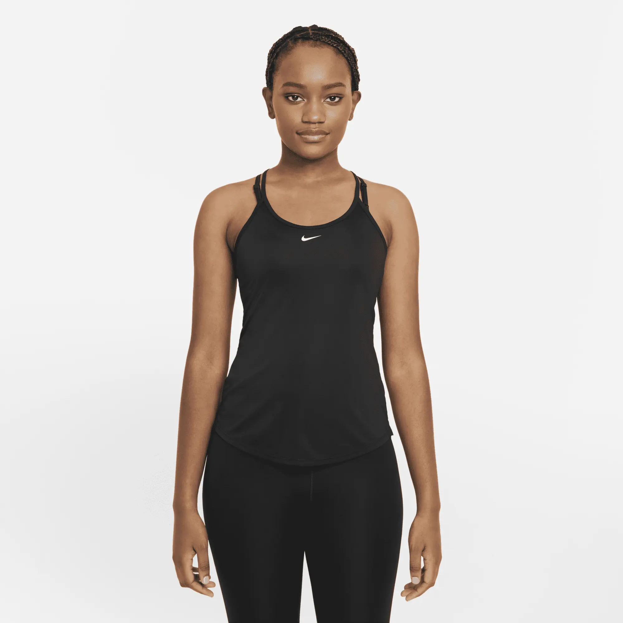 Nike Dri-FIT One Elastika Women's Standard Fit Tank Top - Black - Polyester