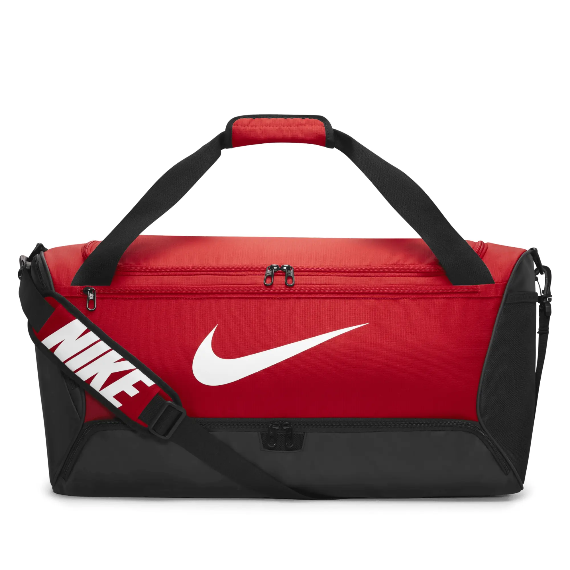 Nike Brasilia 9.5 Training Duffel Bag (Medium, 60L) - Red - Recycled Polyester Minimum