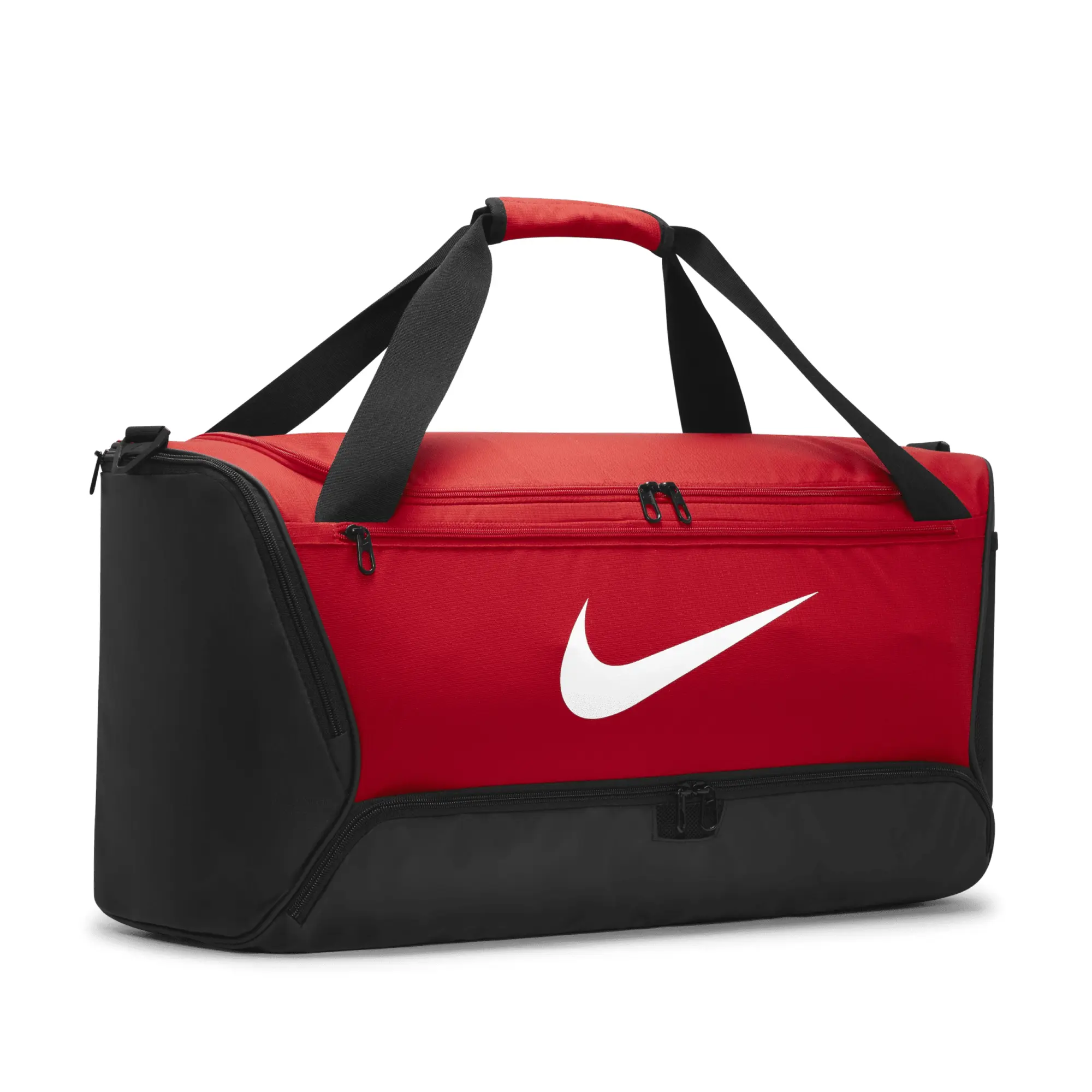 Nike Brasilia 9.5 Training Duffel Bag (Medium, 60L) - Red - Recycled Polyester Minimum