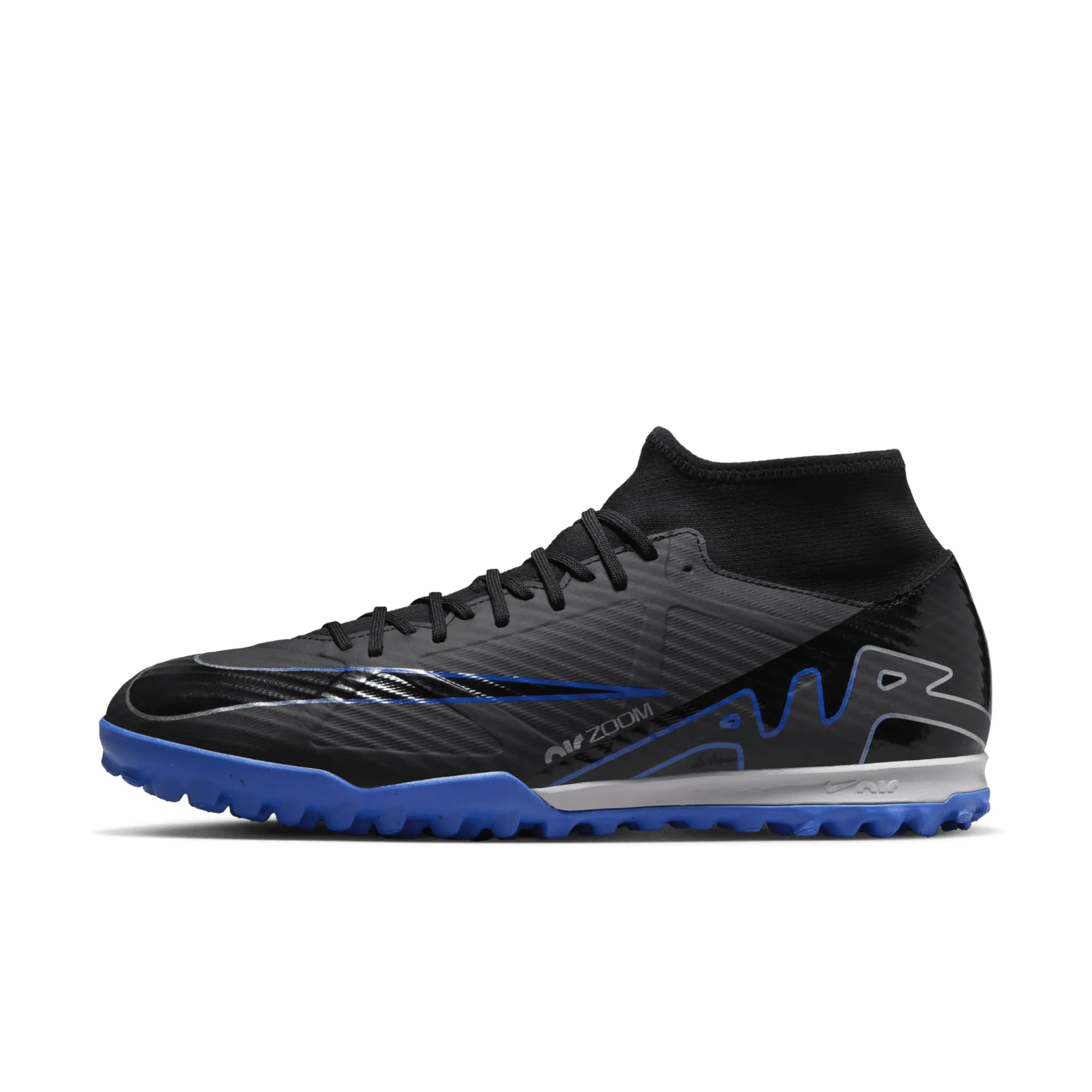 Nike Air Zoom Mercurial Superfly 9 Academy Tf Shadow - Black/Chrome/Hyper Royal - ['Black']